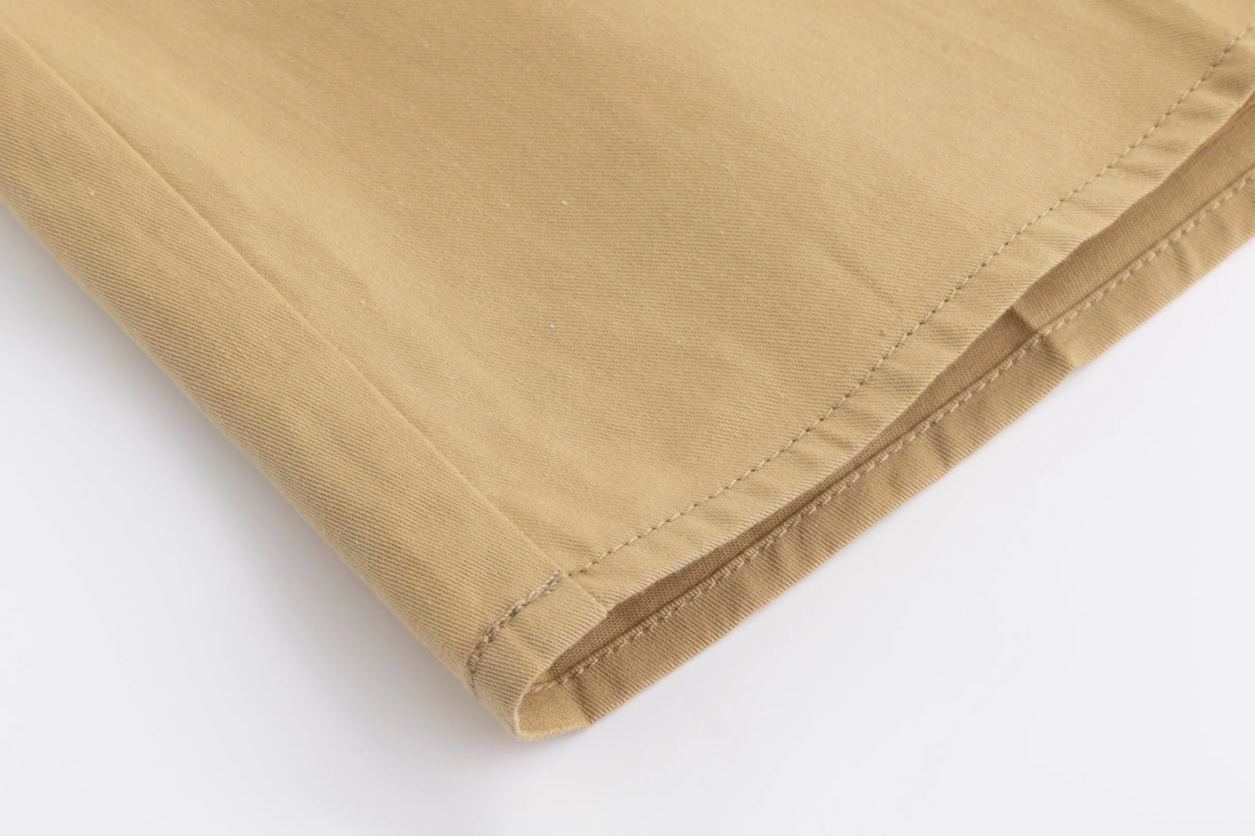 Cotton Skirt With Embroidered Waistband - Tan - Image 4
