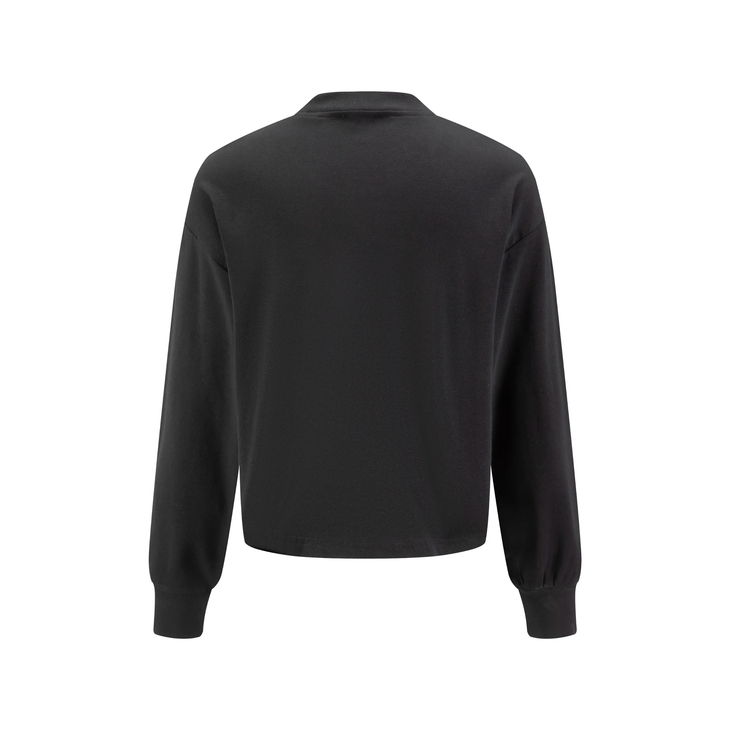 Cropped Piping Top - Black - Image 2