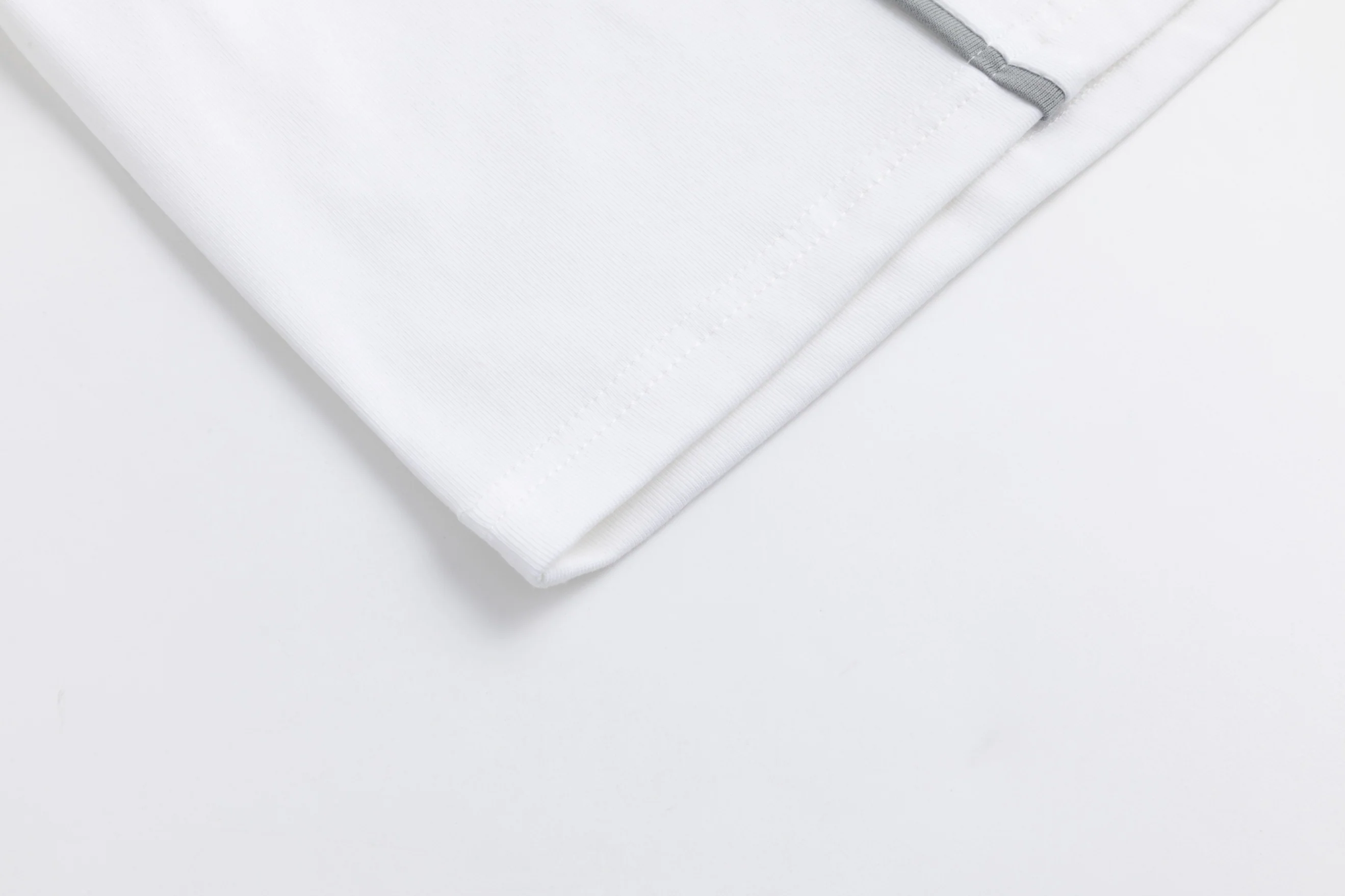 Cropped Piping Top - White/Grey - Image 6