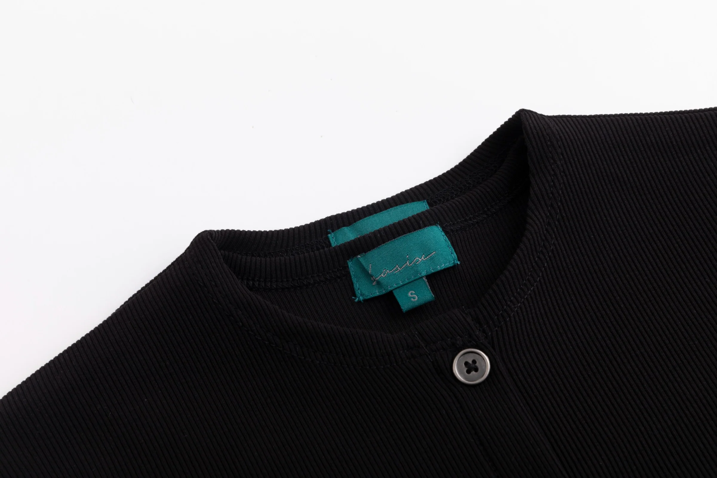 Cropped Ribbed Twin Set - Black - Image 4