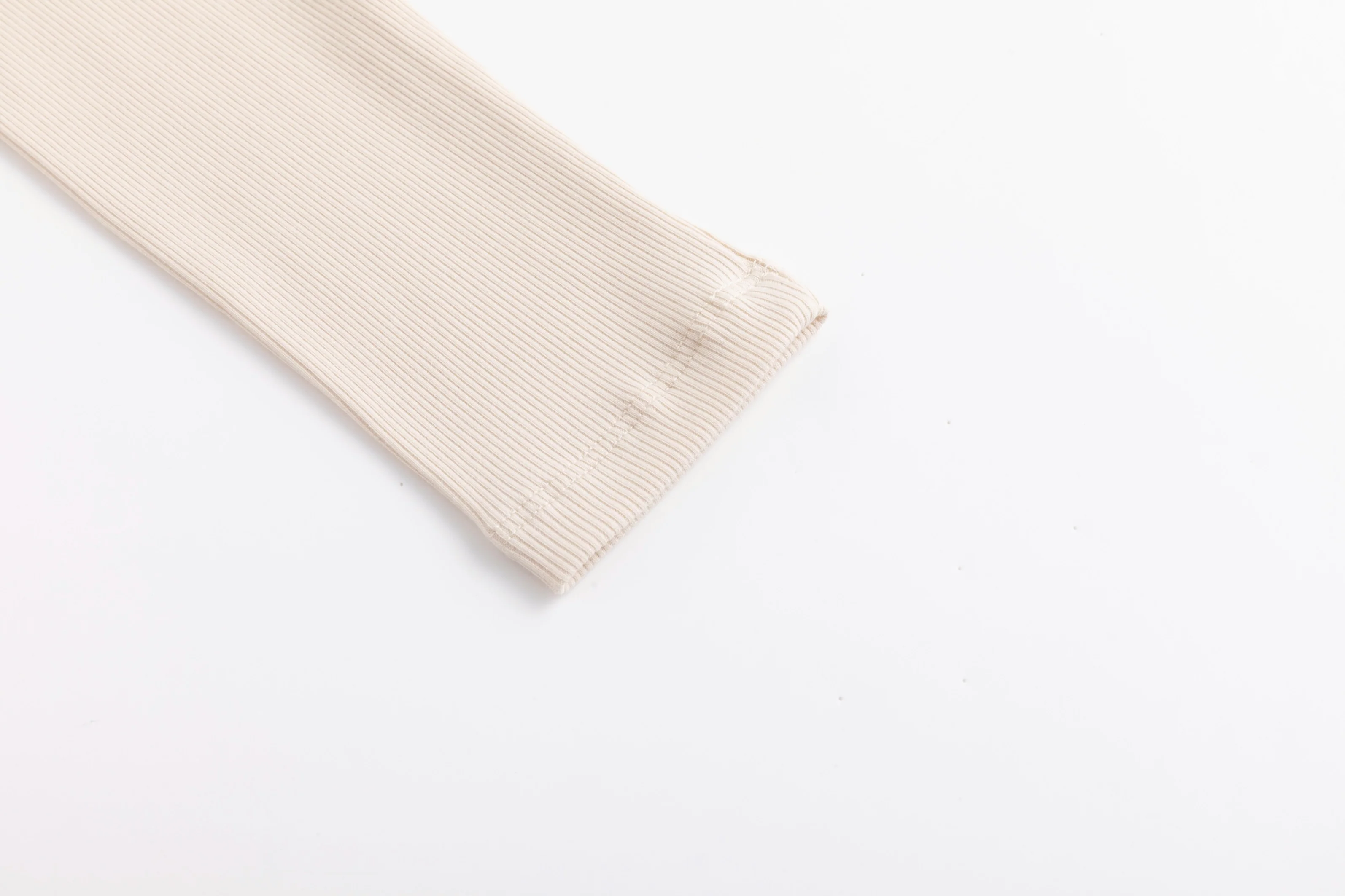 Cropped Ribbed Twin Set- Parchment - Image 5