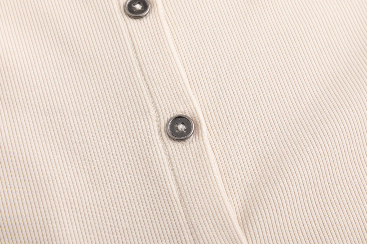 Cropped Ribbed Twin Set- Parchment - Image 6