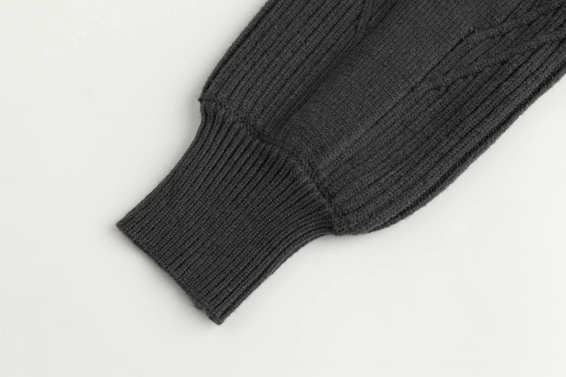Cropped Textured Sweater - Heather Gray - Image 6