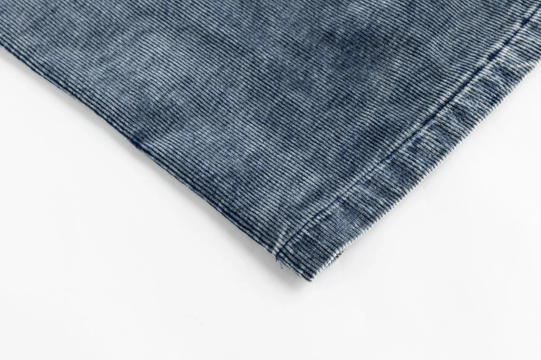 Denim Corduroy Midi Skirt - Light Blue - Image 6
