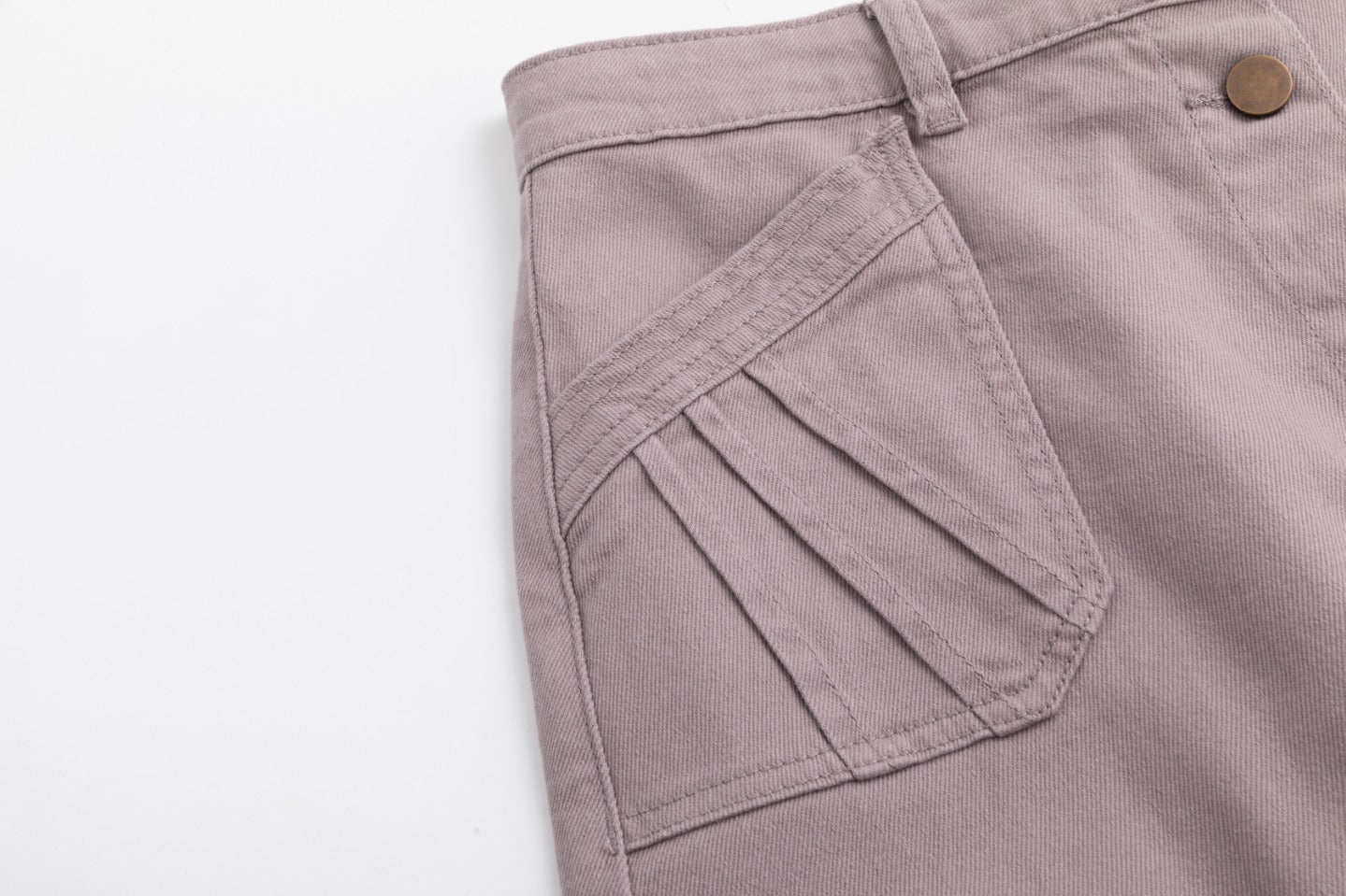 Denim Detail Pocket Skirt - Grey - Image 5