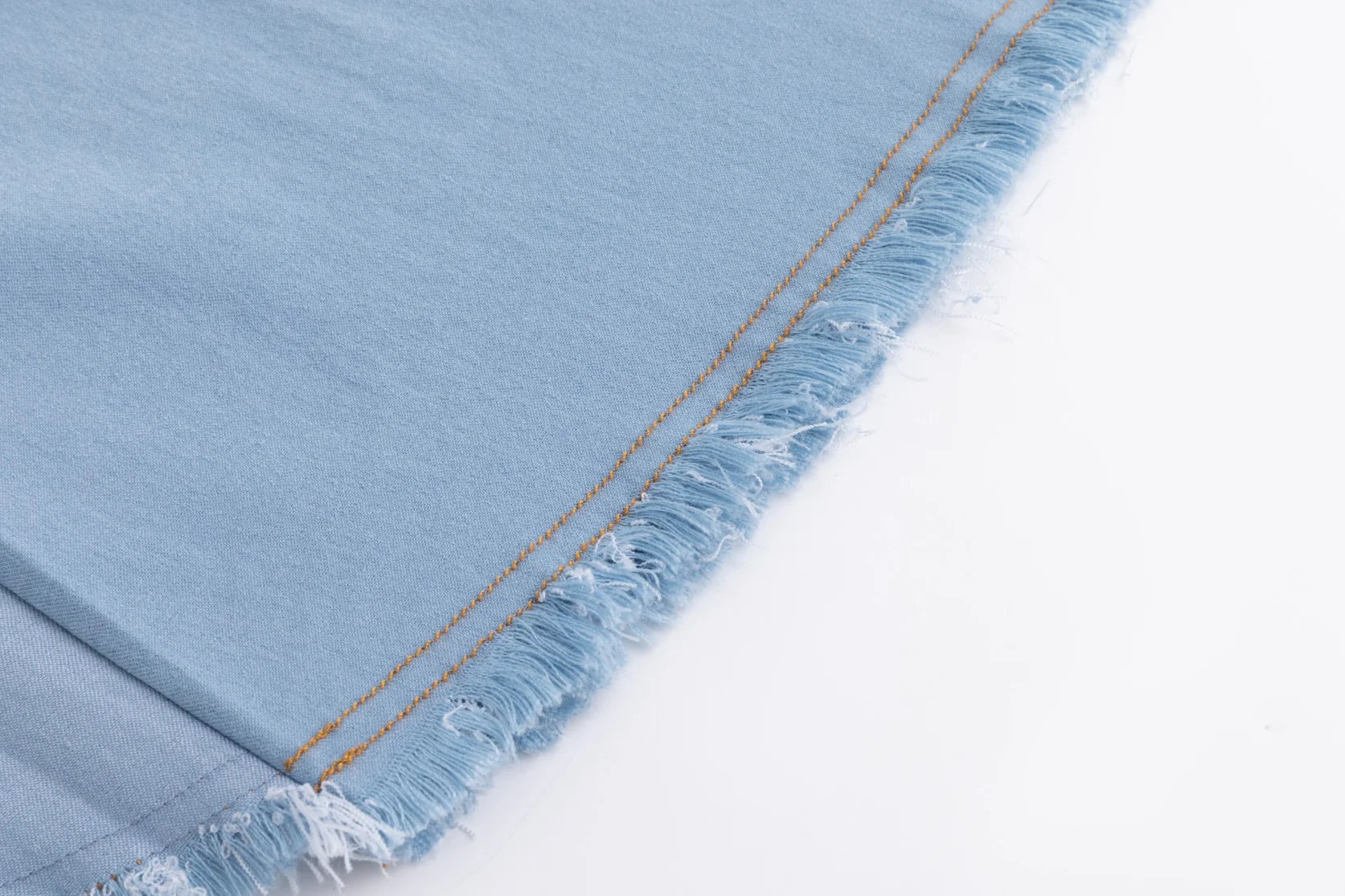 Denim Fringed Flap Skirt - Image 4