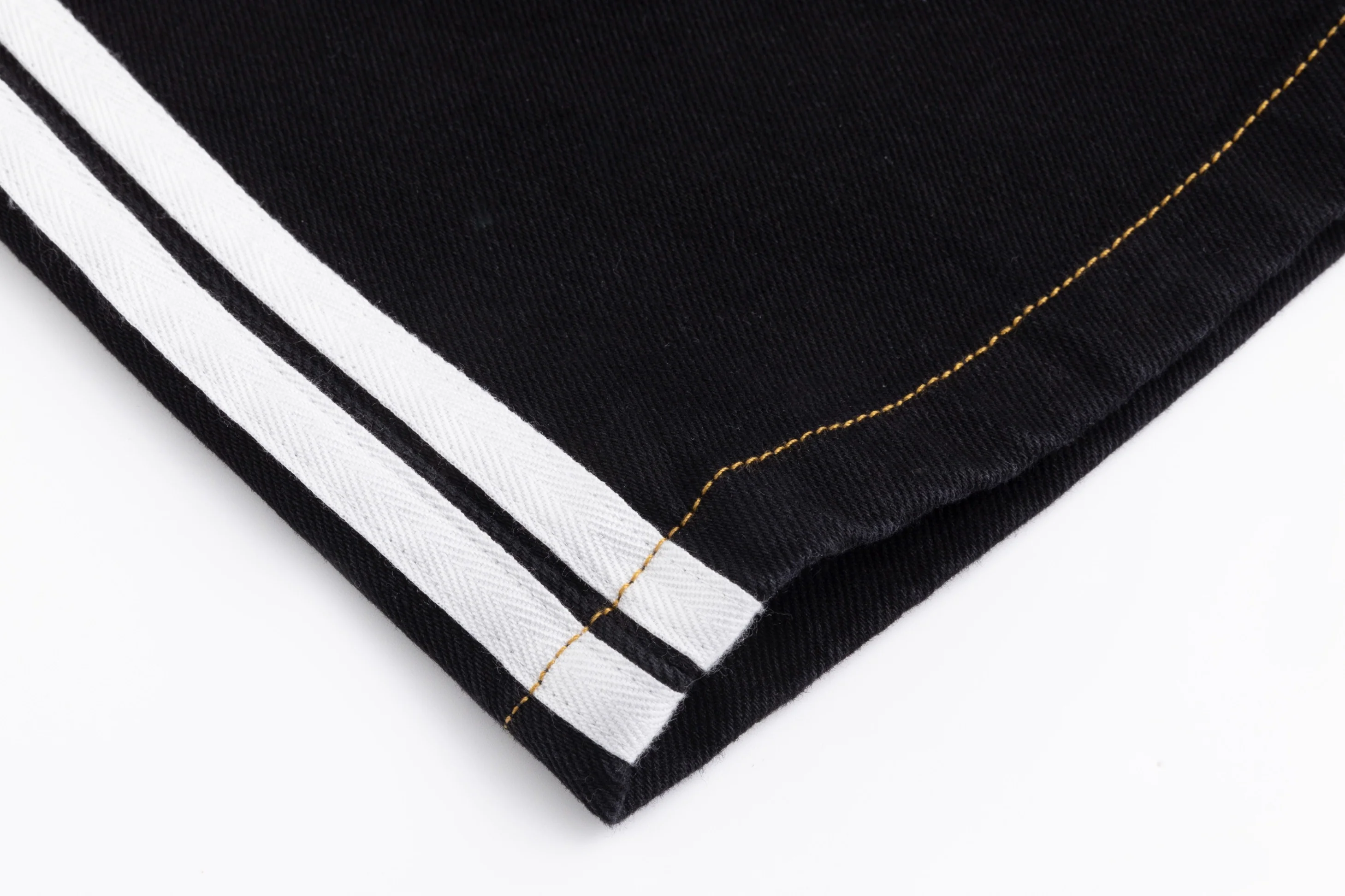 Denim Skirt With 2 Stripes Down The Side - Black - Image 4