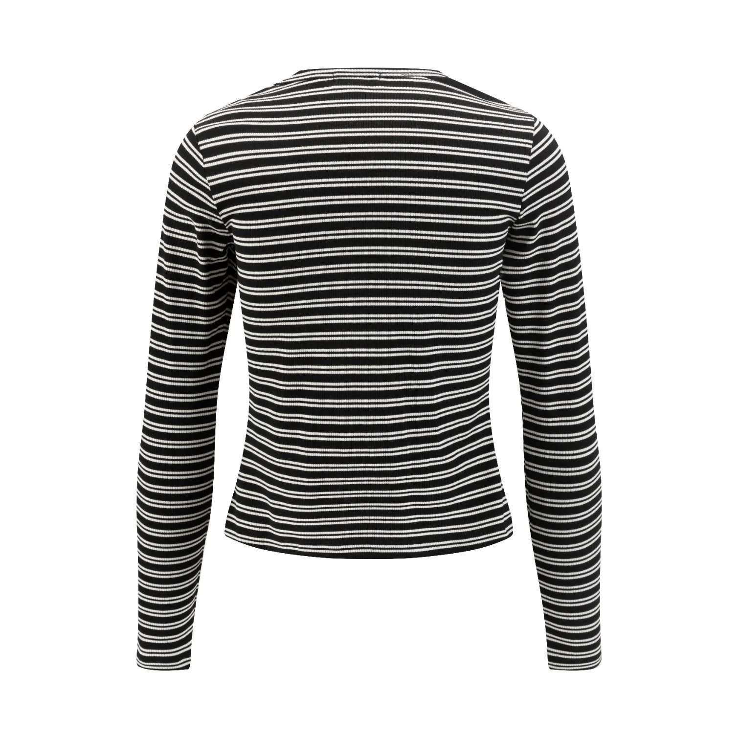 Double Striped T-Shirt - Black/Cream - Image 2
