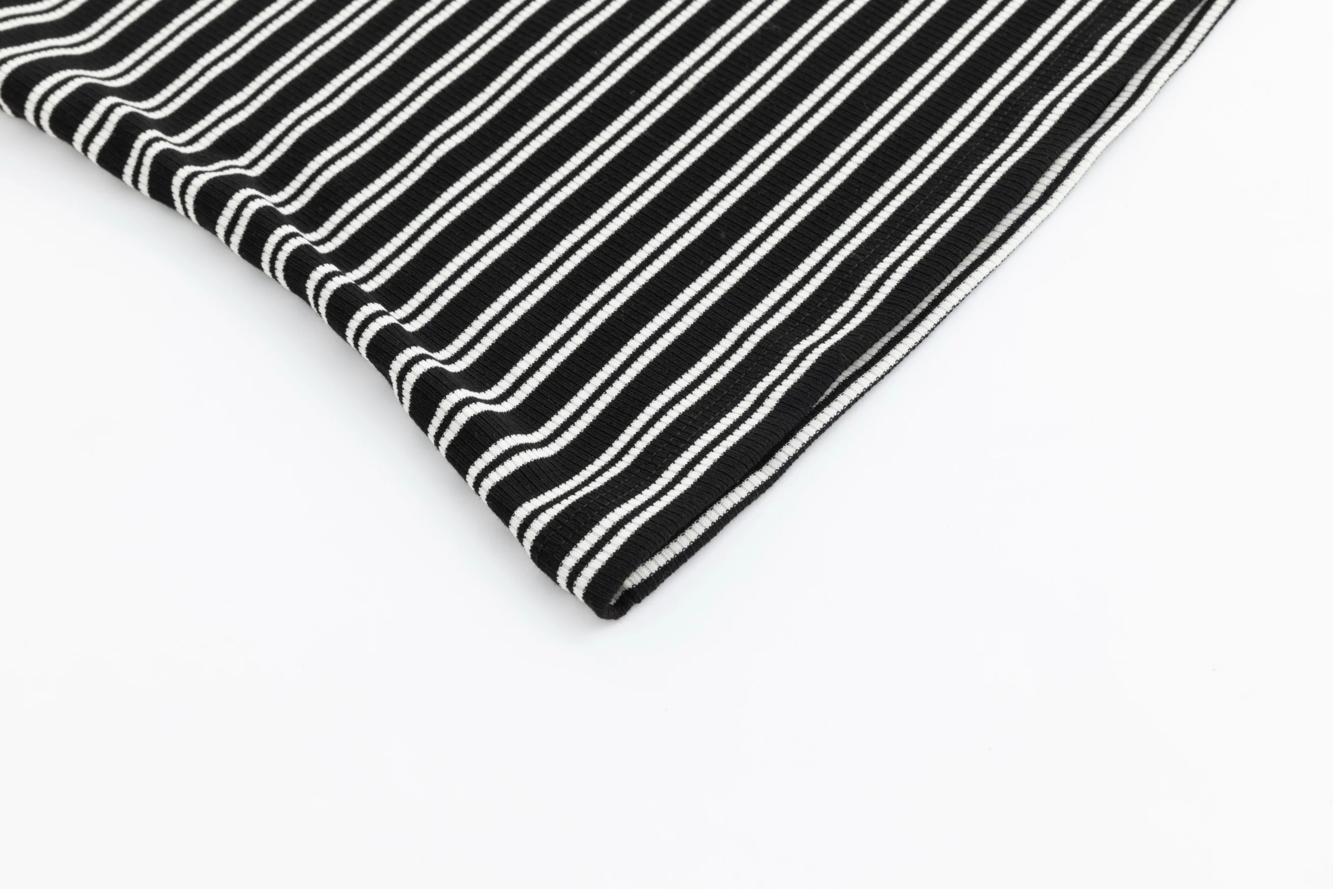 Double Striped T-Shirt - Black/Cream - Image 6