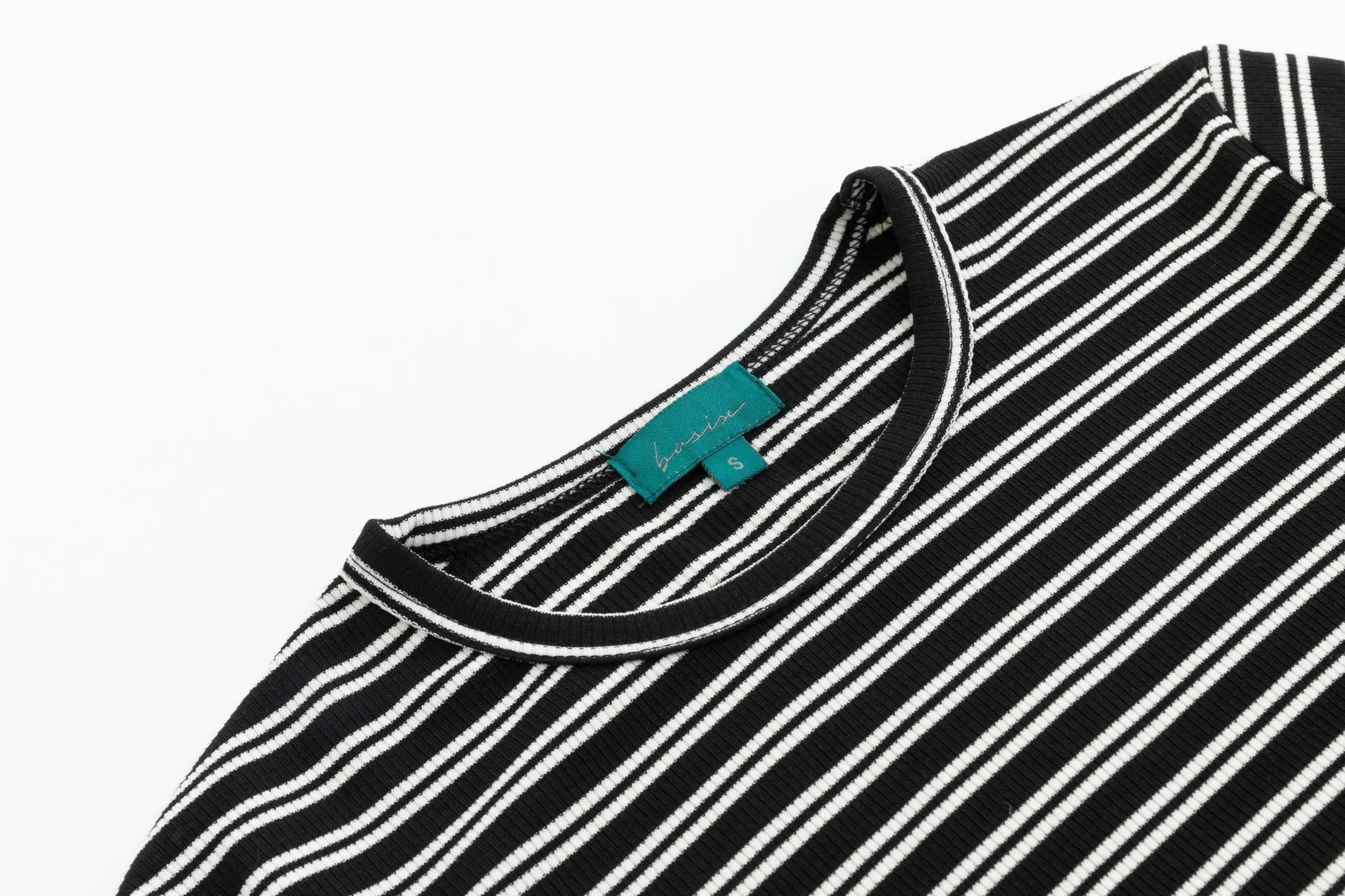 Double Striped T-Shirt - Black/Cream - Image 7