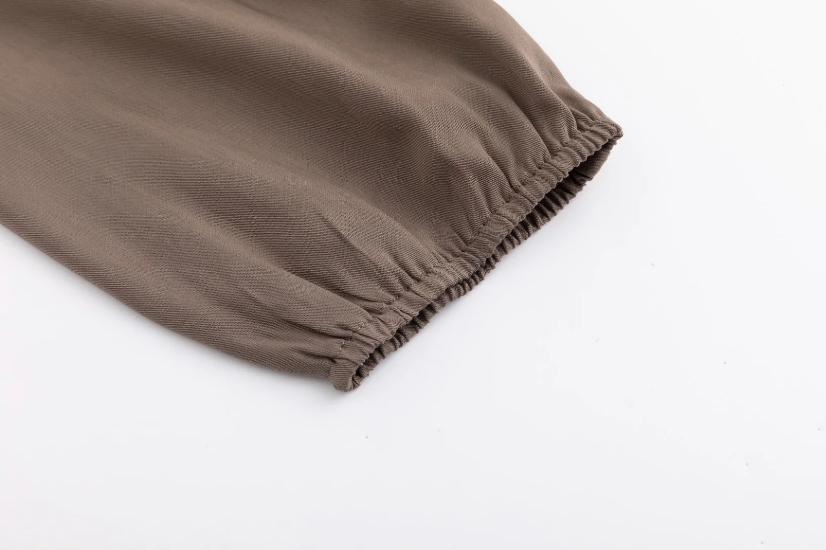 Drawstring Neckline Top- Fawn - Image 6