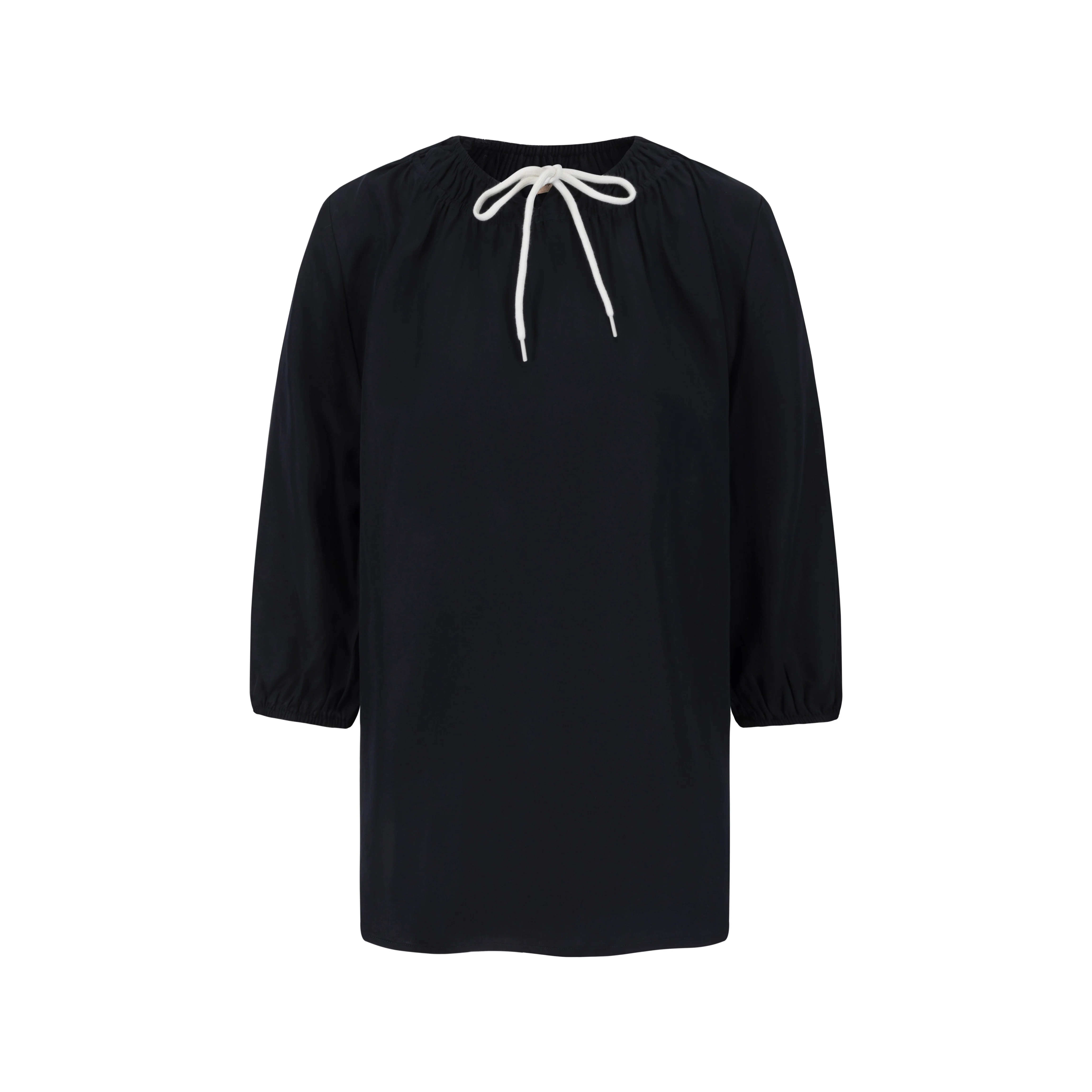 Drawstring Neckline Top- Midnight - Image 2