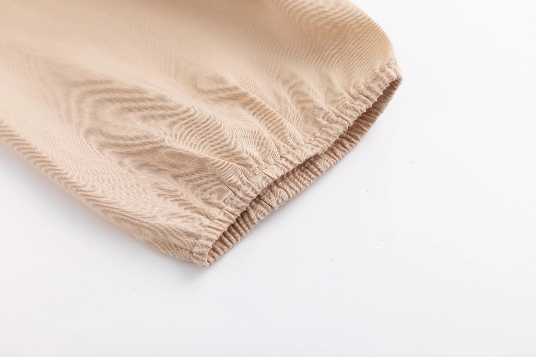 Drawstring Neckline Top- Parchment - Image 4