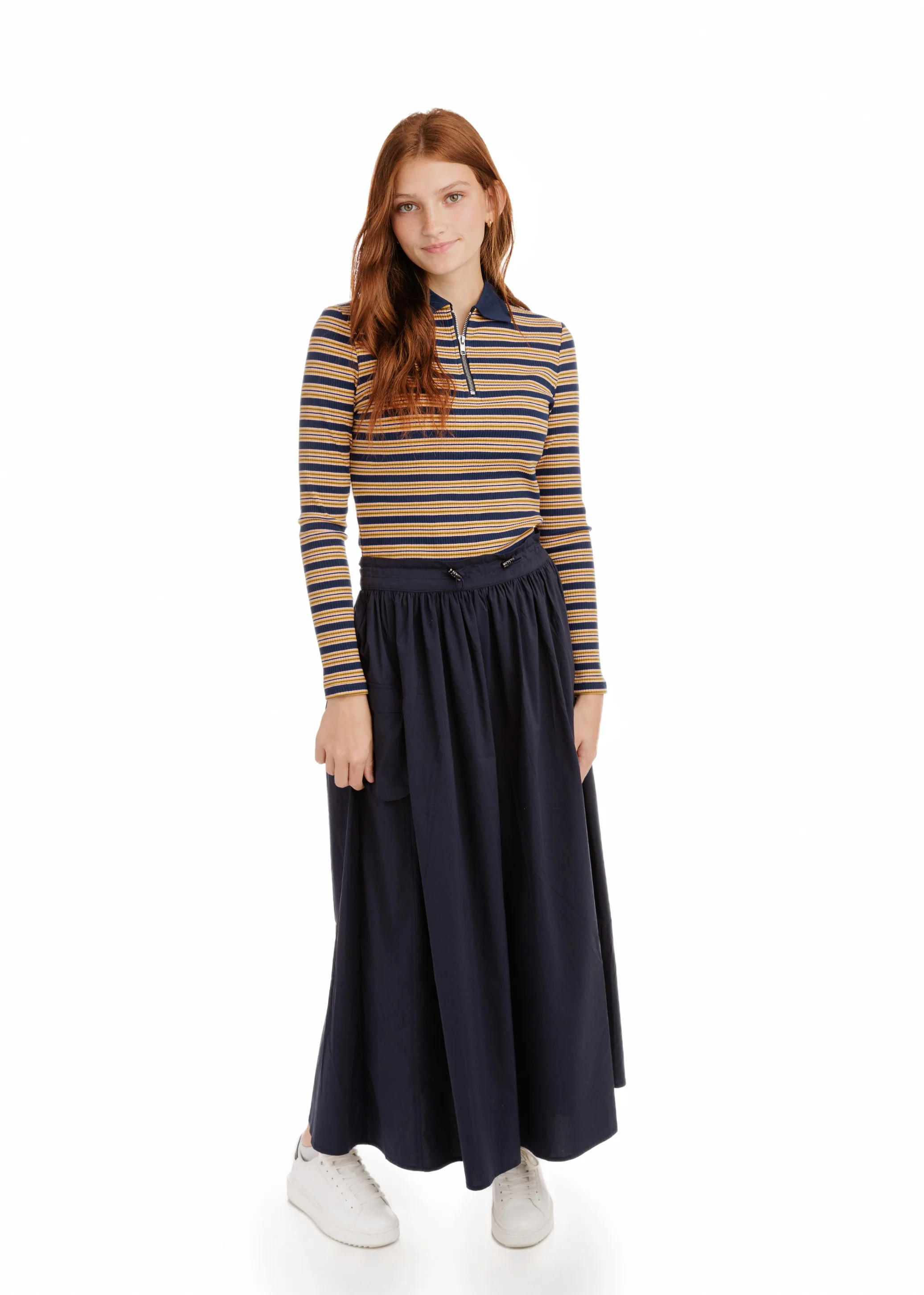 Drawstring Pocket Skirt - Navy - Image 3