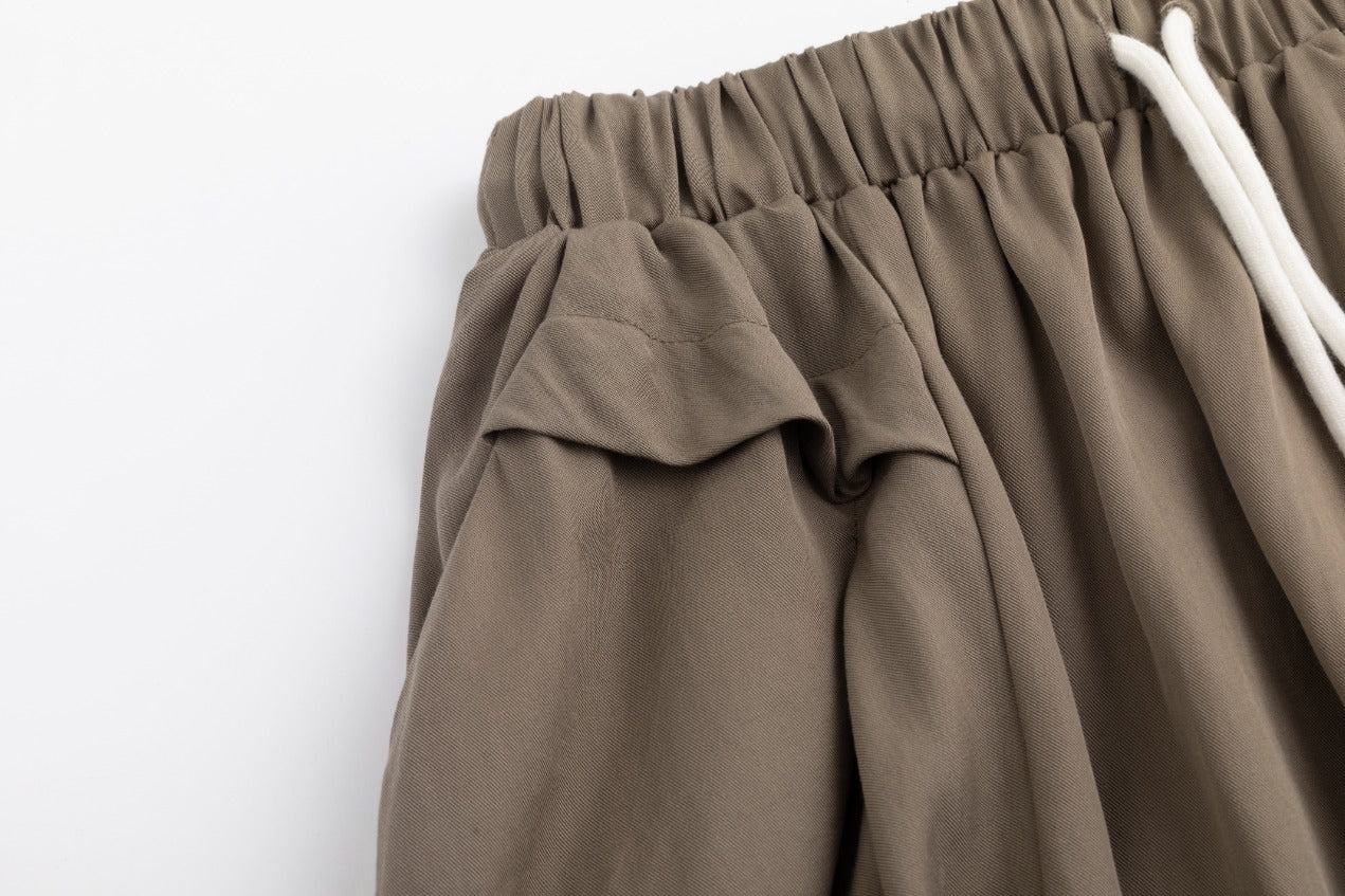 Drawstring Waistband Skirt- Fawn - Image 6