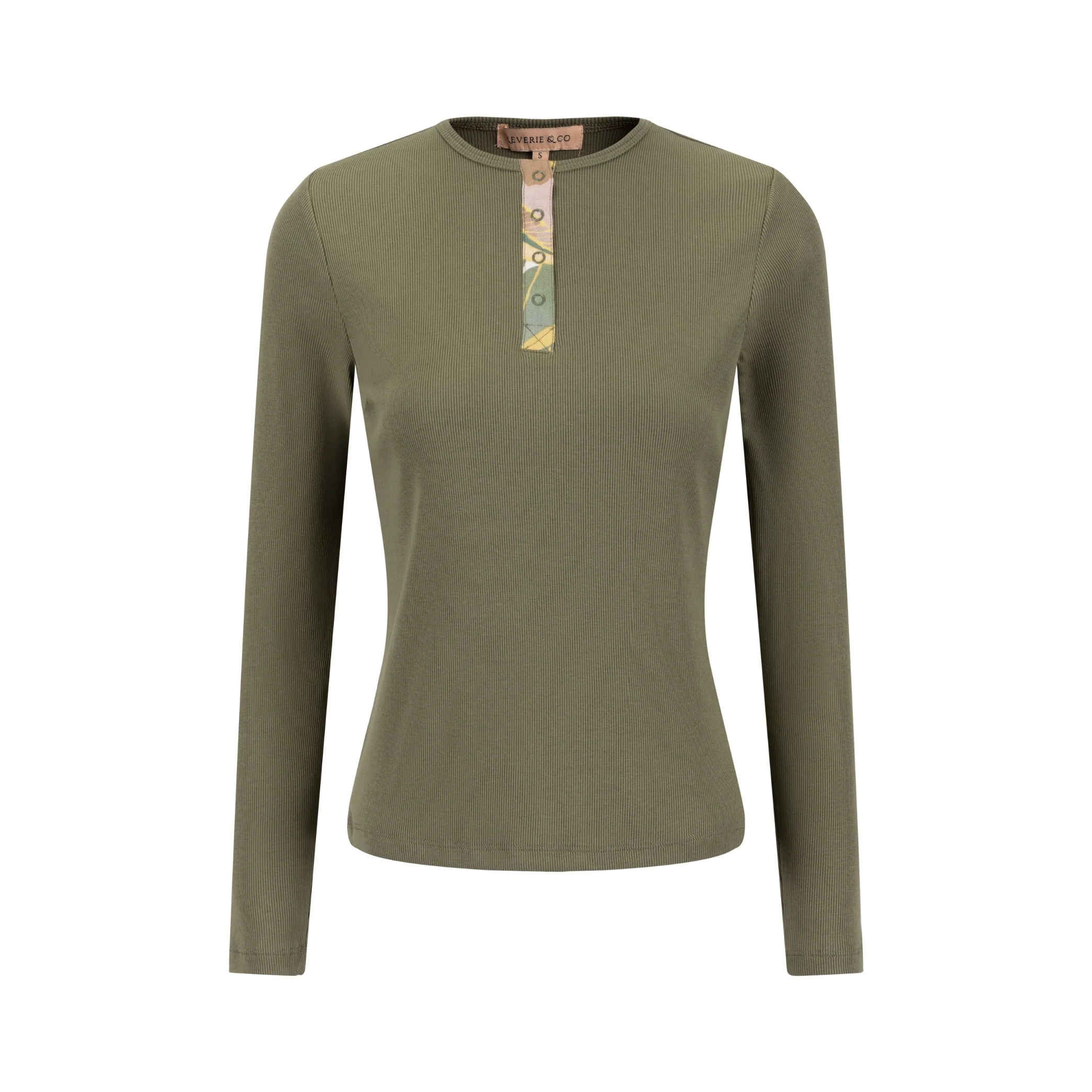 Elbow Patch T Shirt - Green Moss - Image 2