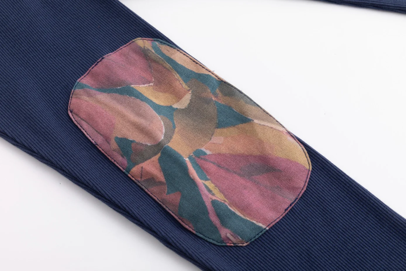 Elbow Patch T Shirt - Midnight - Image 6