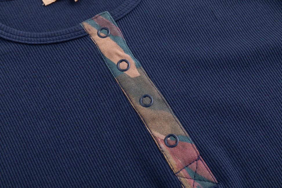 Elbow Patch T Shirt - Midnight - Image 7
