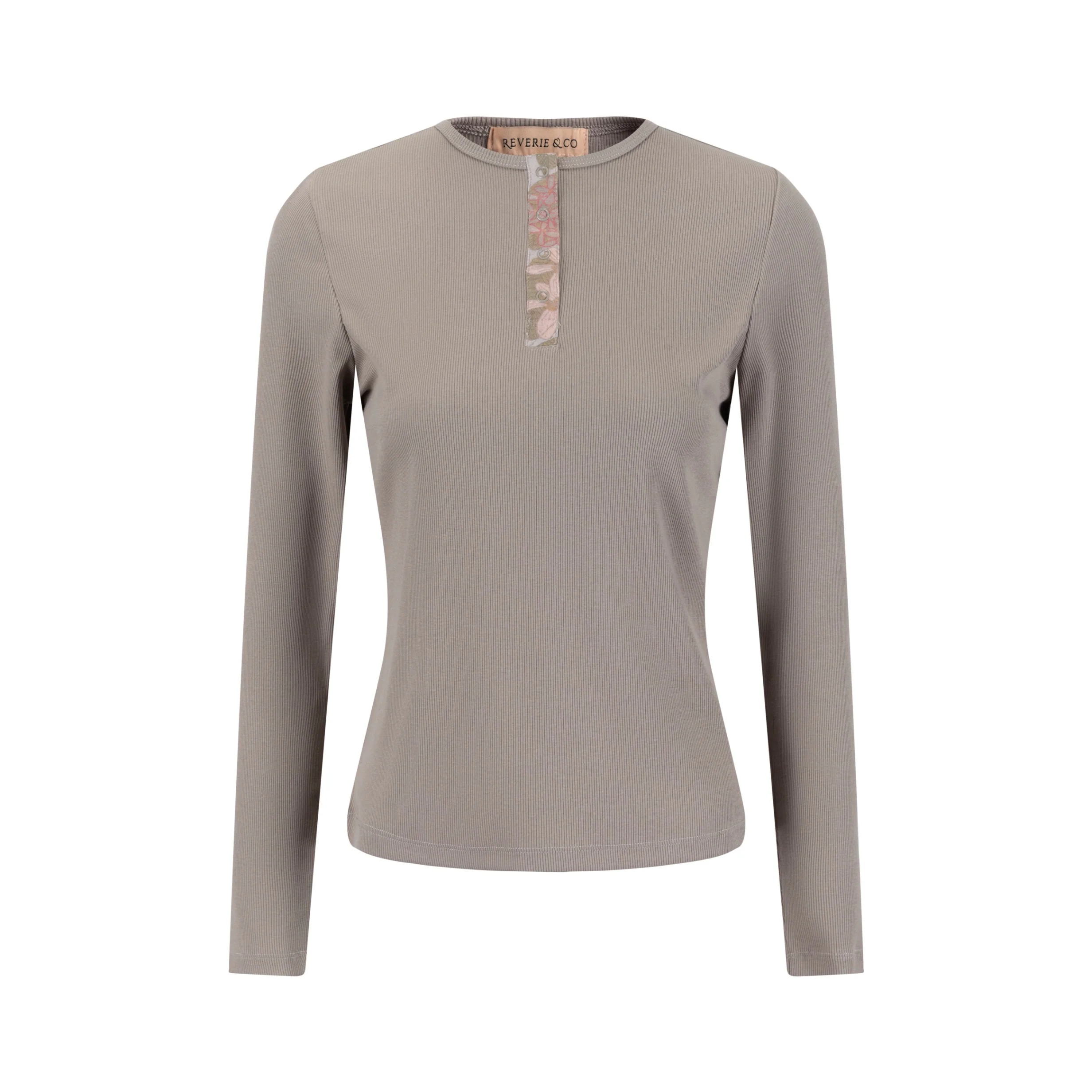Elbow Patch T Shirt - Stone - Image 2