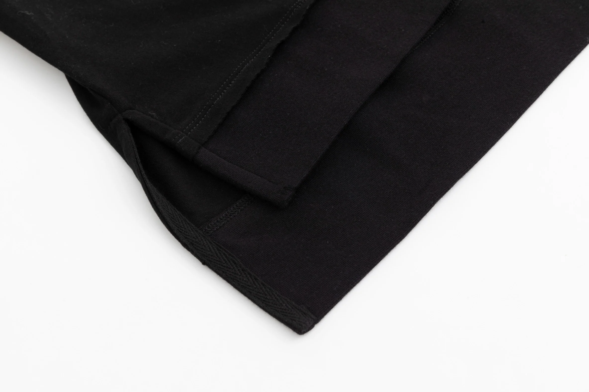 Exposed Stitch Slit Top - Black - Image 6