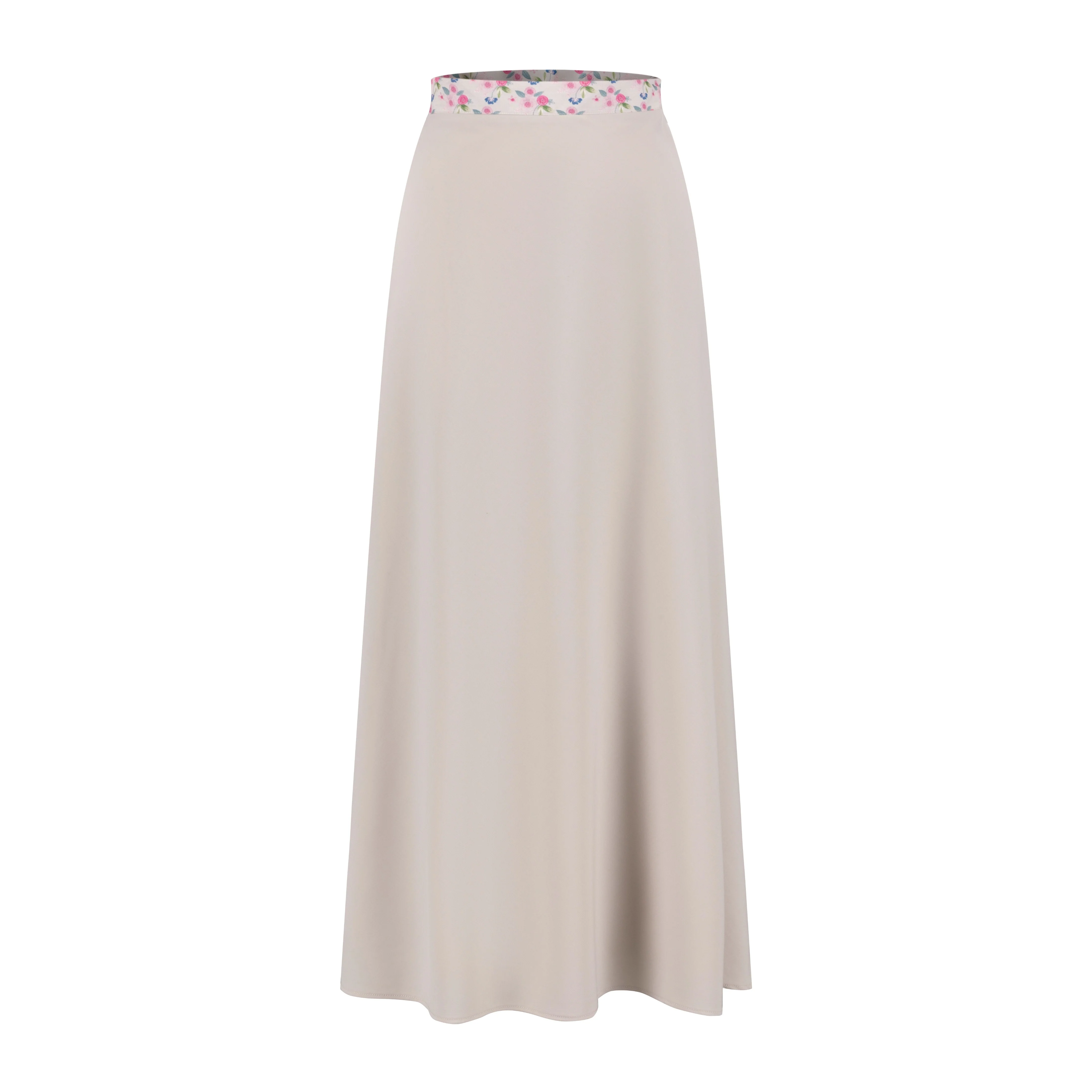 Floral Band Skirt - Tan - Image 2