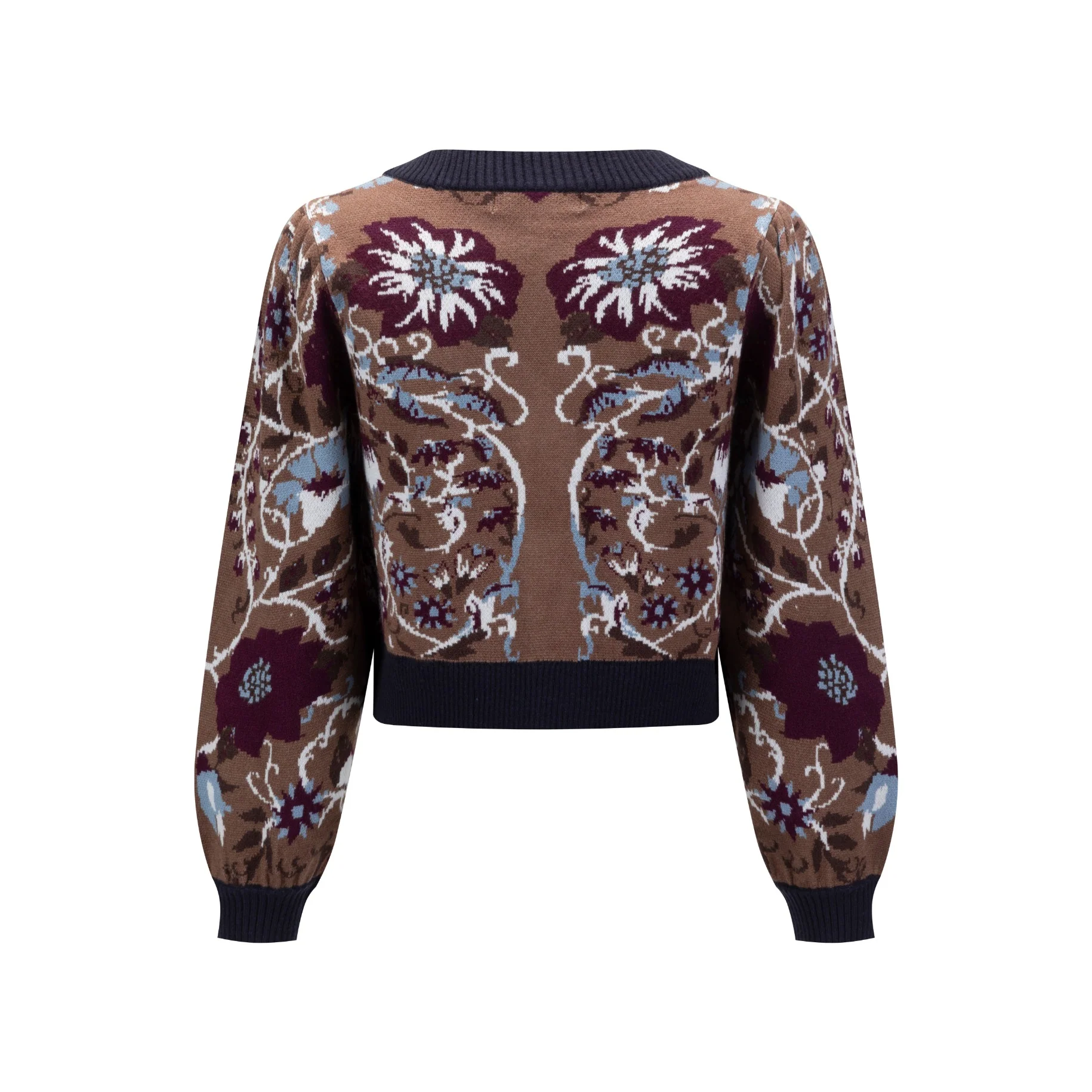 Floral Cardigan - Brown - Image 2