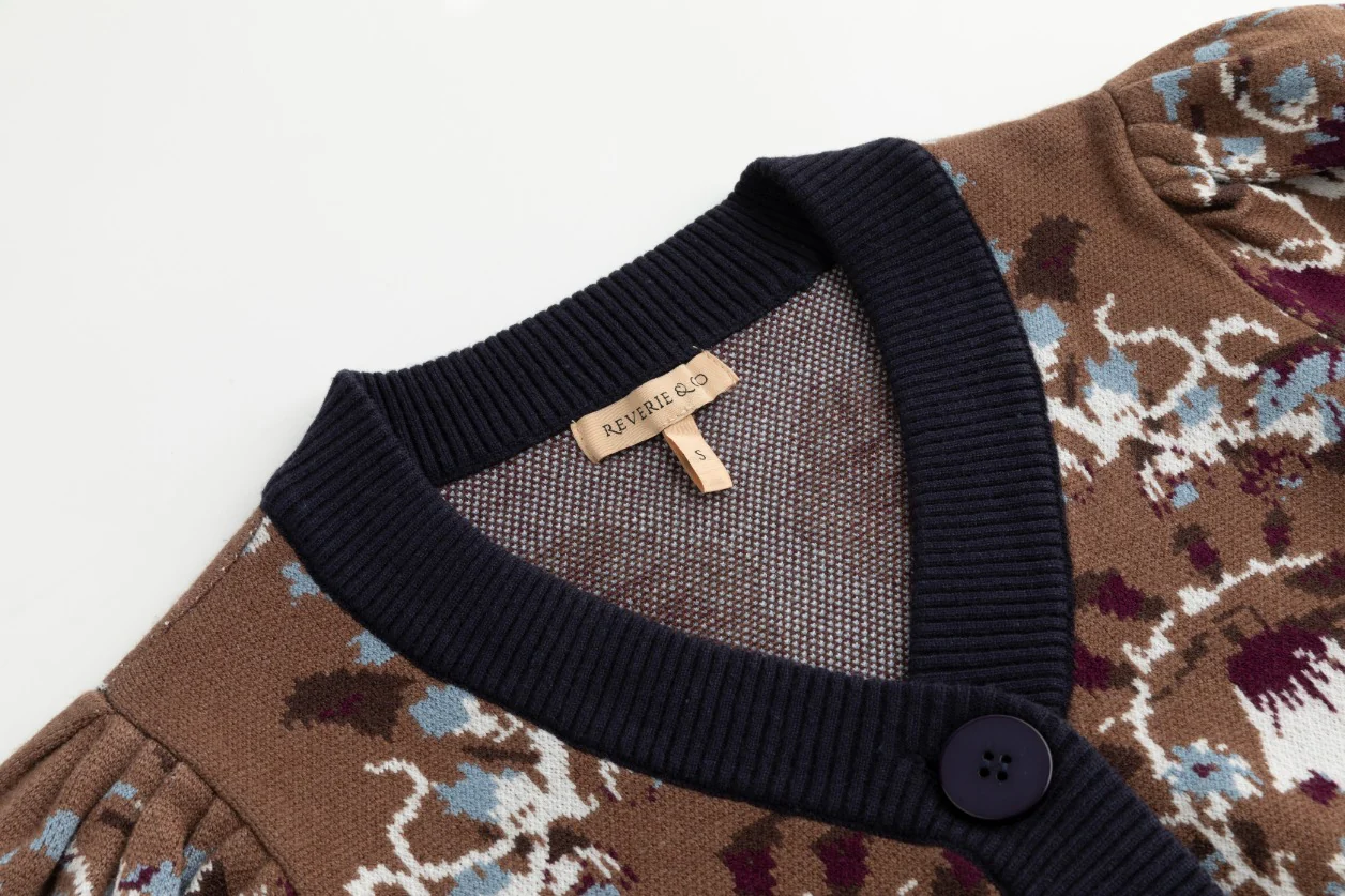Floral Cardigan - Brown - Image 4