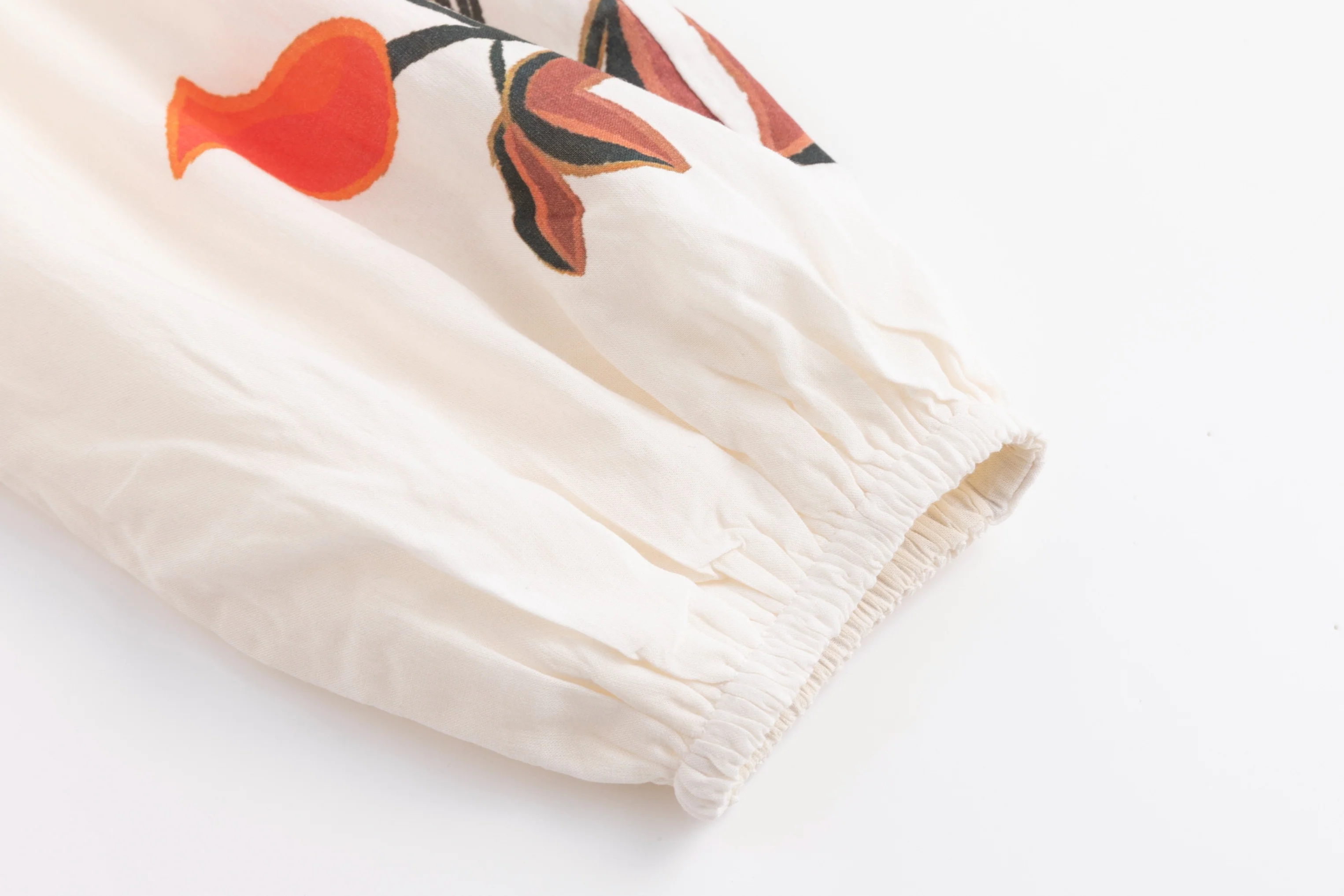 Floral Printed Linen Dress - Image 5