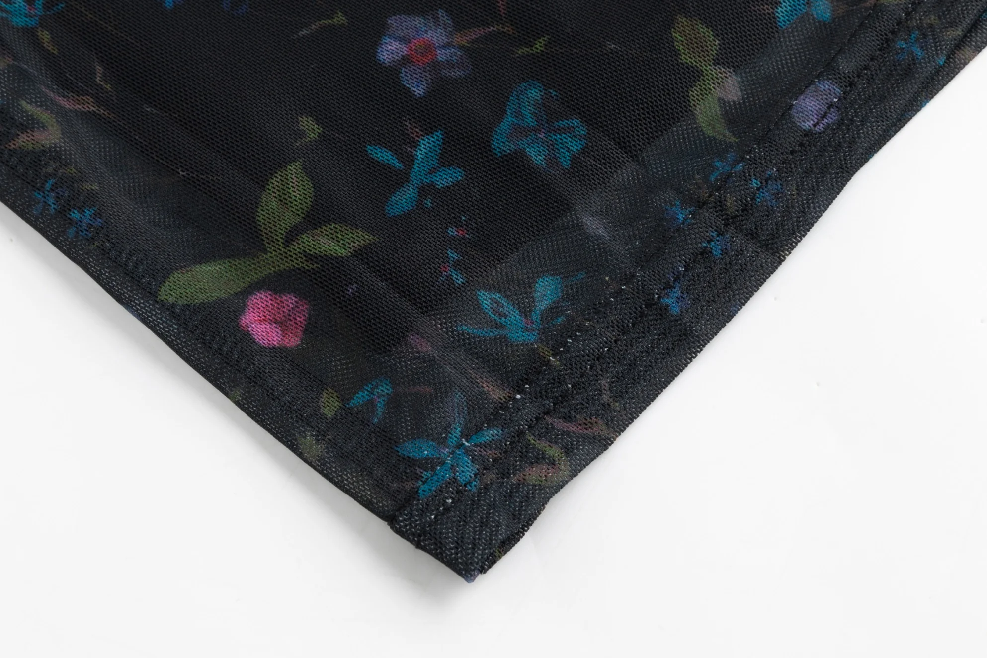Floral Printed Slip Dress With Mesh Blouse Underlay - Image 6