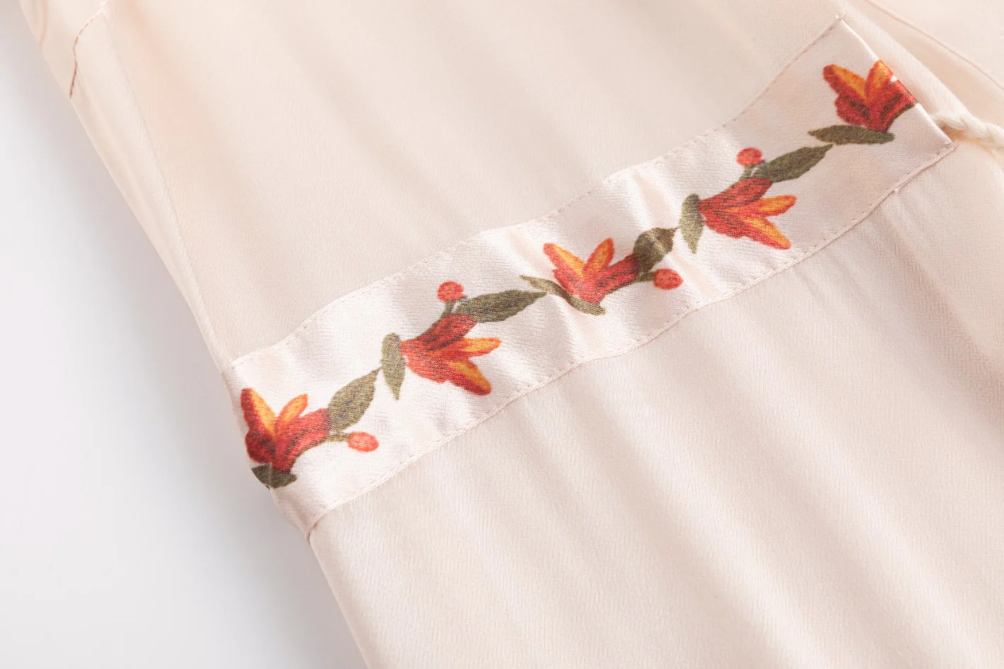Floral Satin Drawstring Dress - Image 6