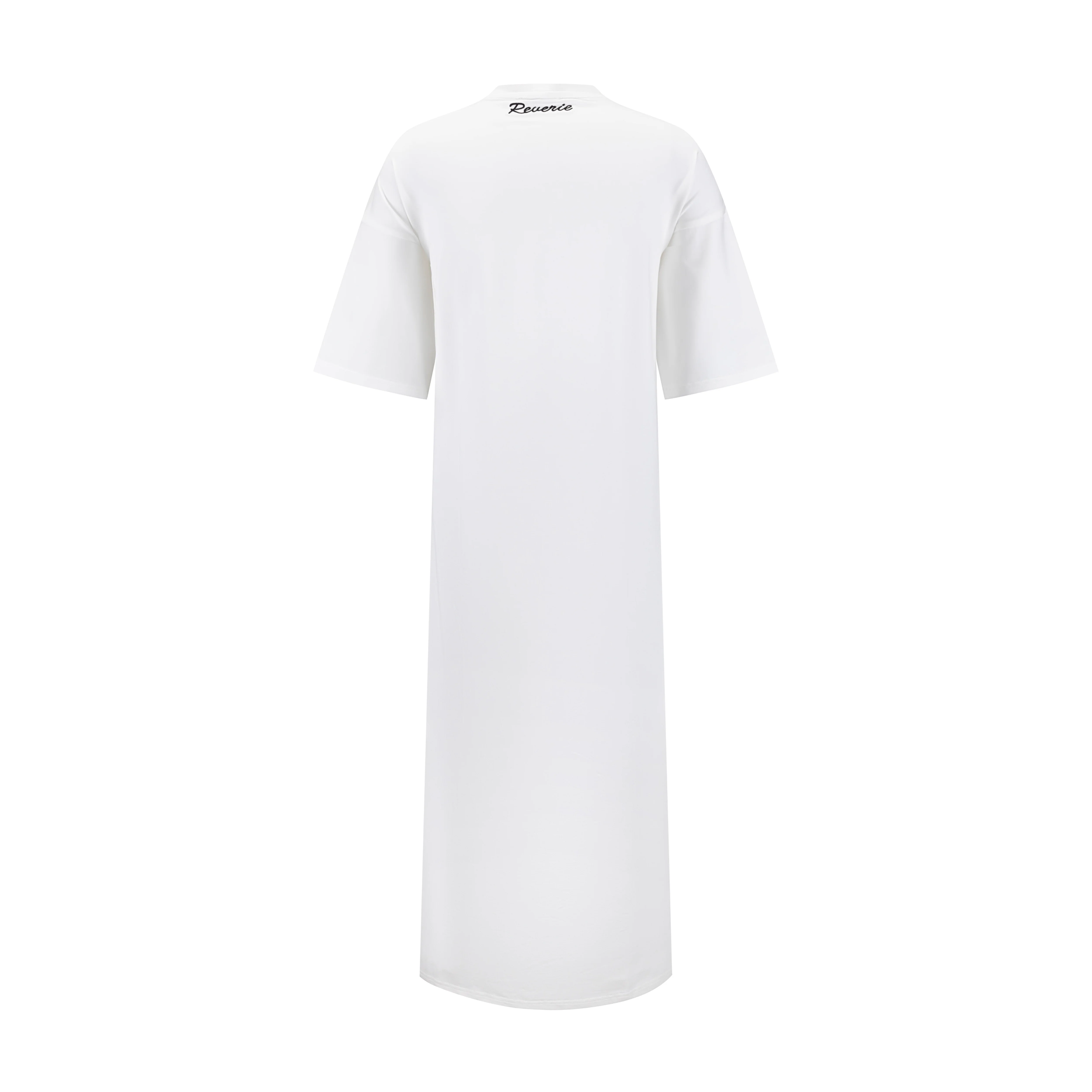 Graphic Box Tee Dress - Cream - Image 2