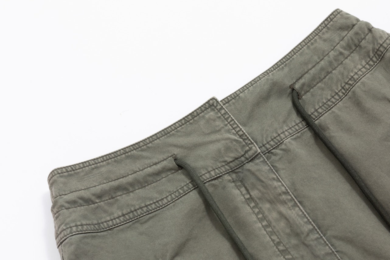 Acid Wash Drawstring Skirt - Green - Image 4
