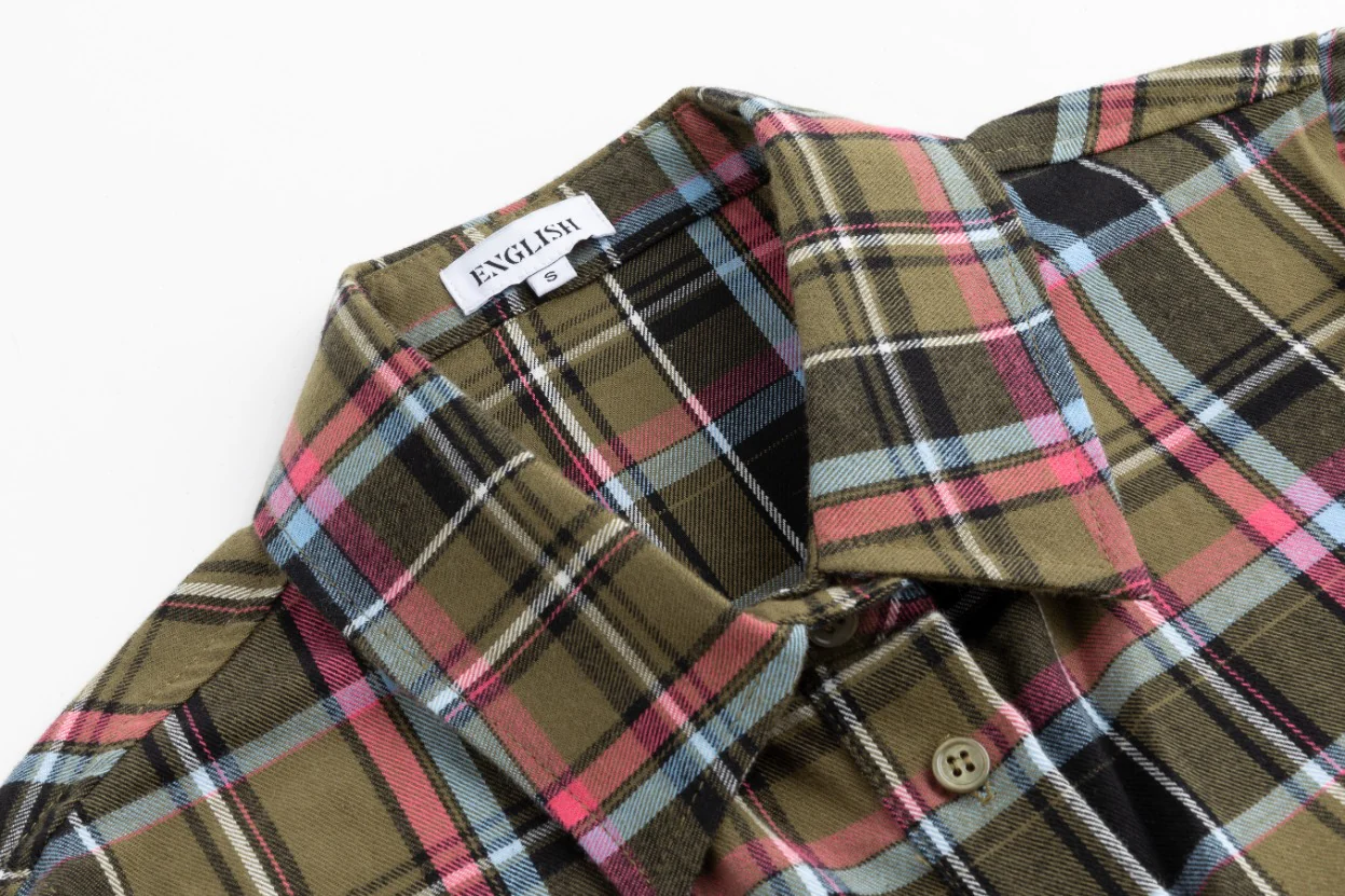 Green Jumper With Blue Green And Pink Plaid Blouse - Image 4