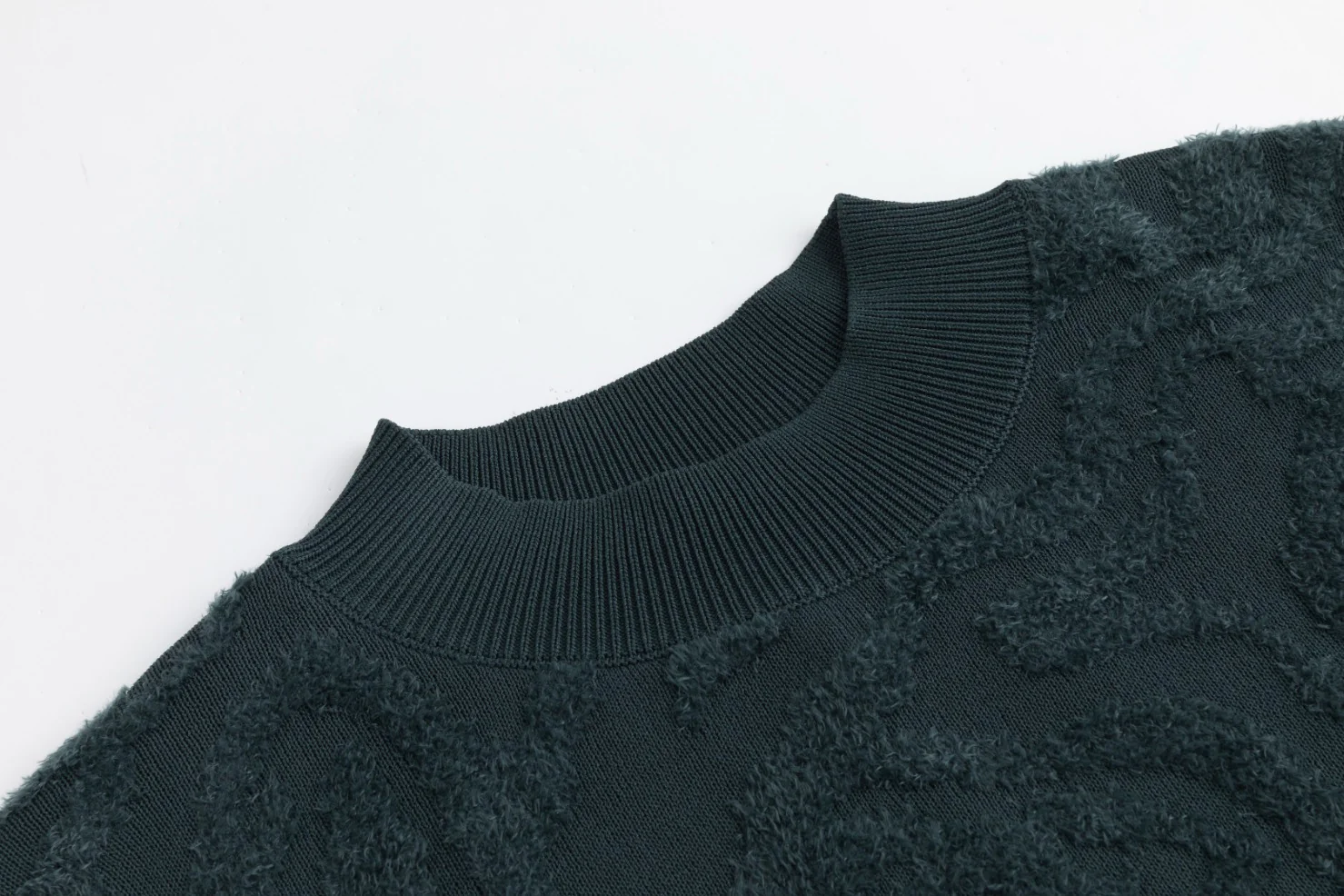 Green Jumper With Green Knit Overlay - Image 5