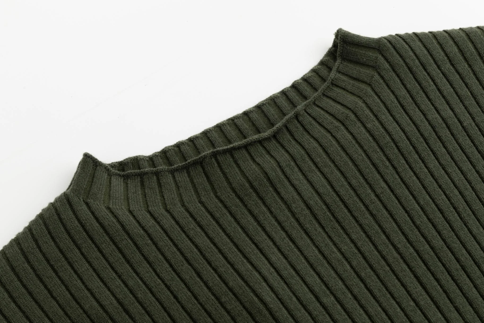 Green Ribbed Mock Neck Top - Image 4