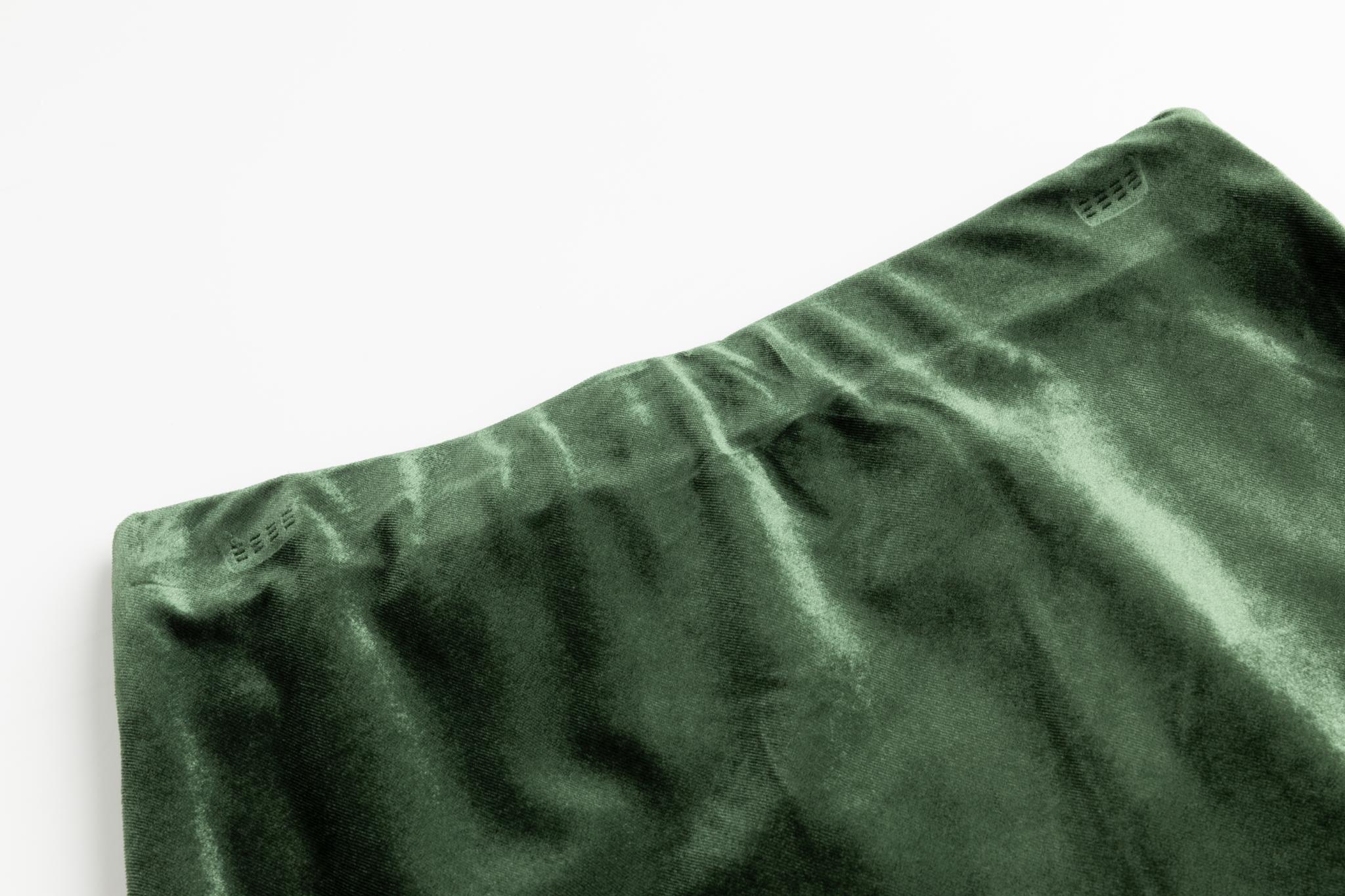 Green Suede A-Line Skirt - Image 4