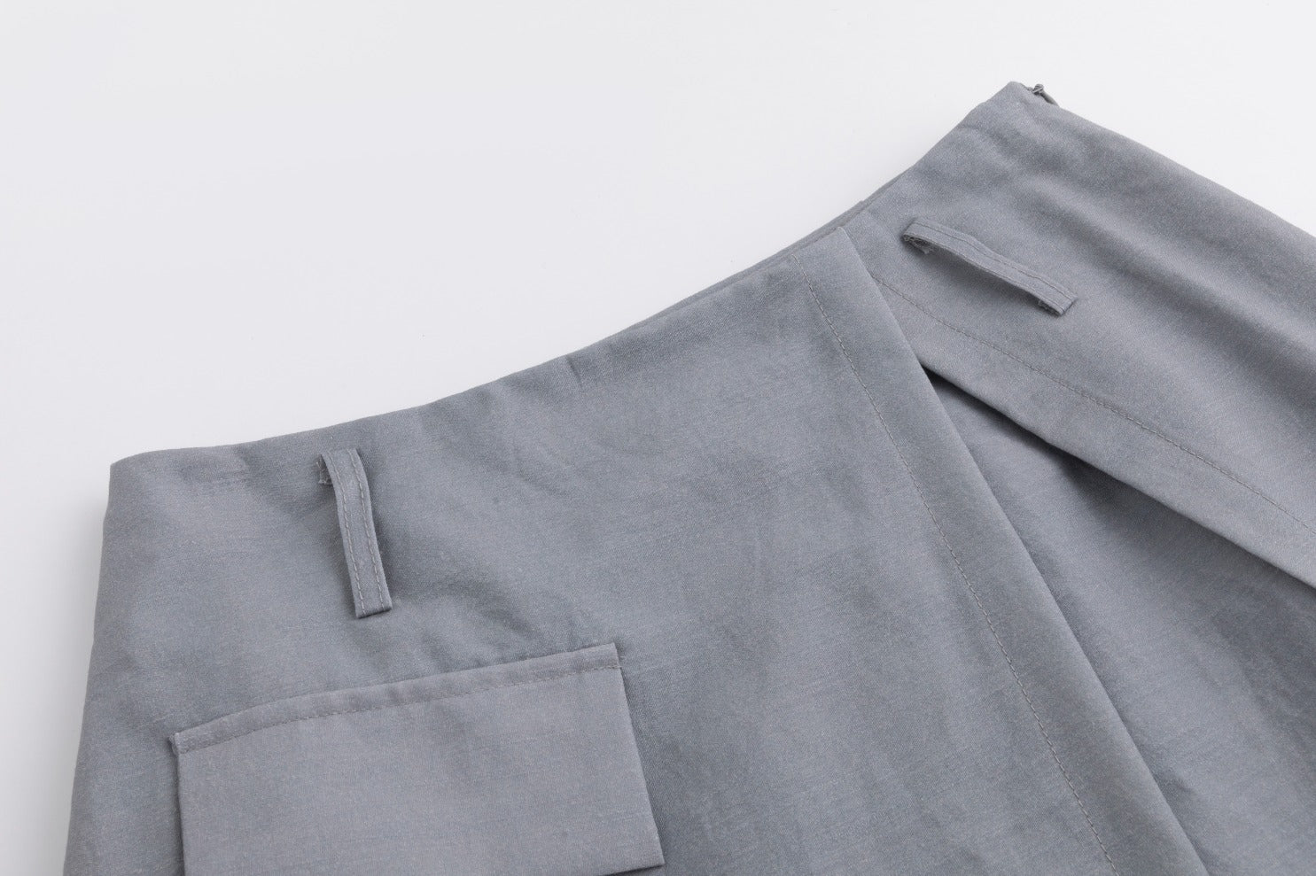 Grey Painted Flower Wrap Skirt - Image 4