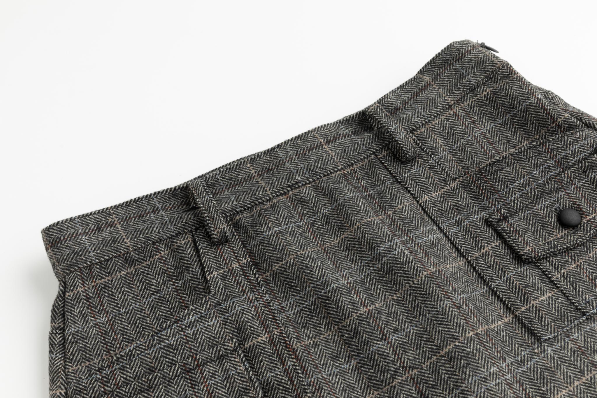 Heather Grey Checkered Skirt - Image 4