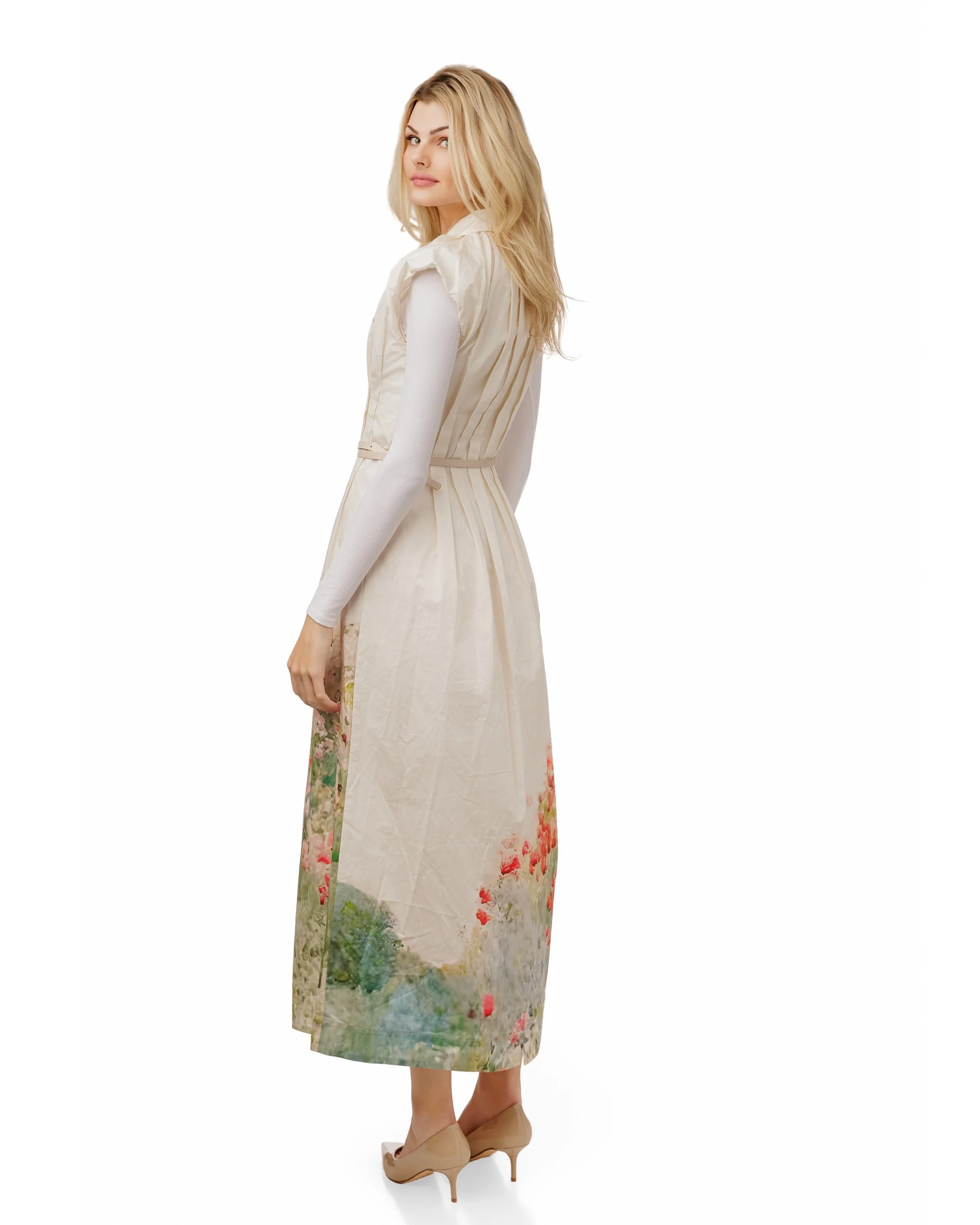 Ivory Cotton Jumper With Floral Print - Image 4