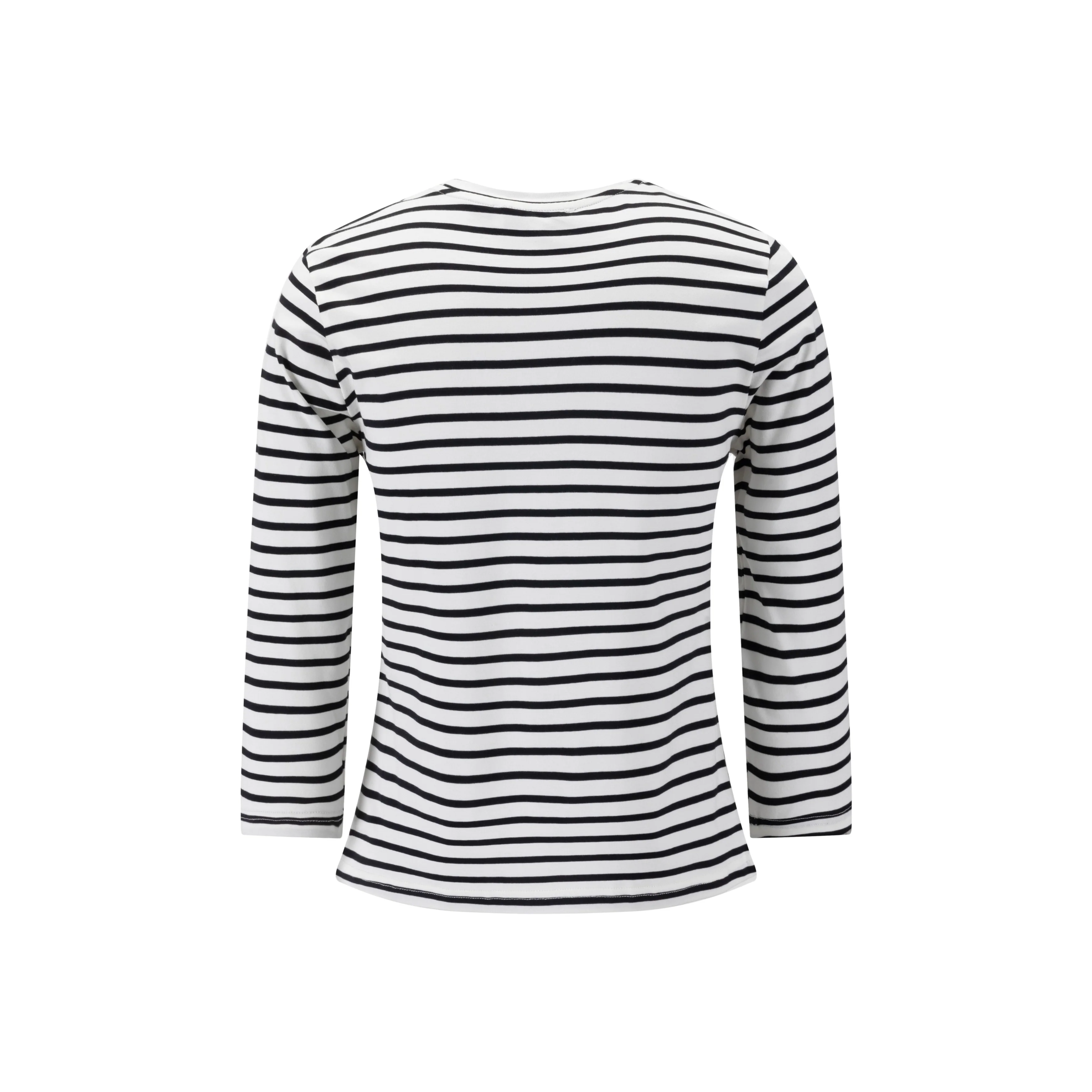 Lemon Embroidery Striped White Top - Image 4
