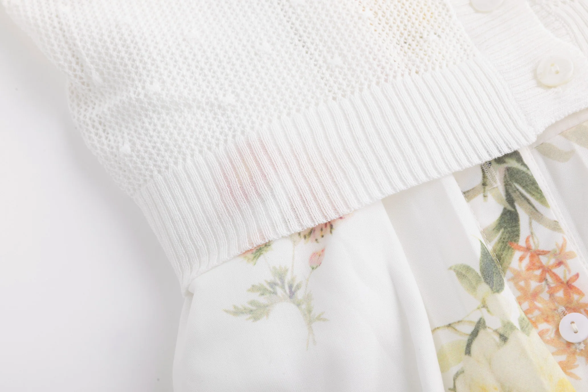 Light Floral Overlay Dress - Image 7