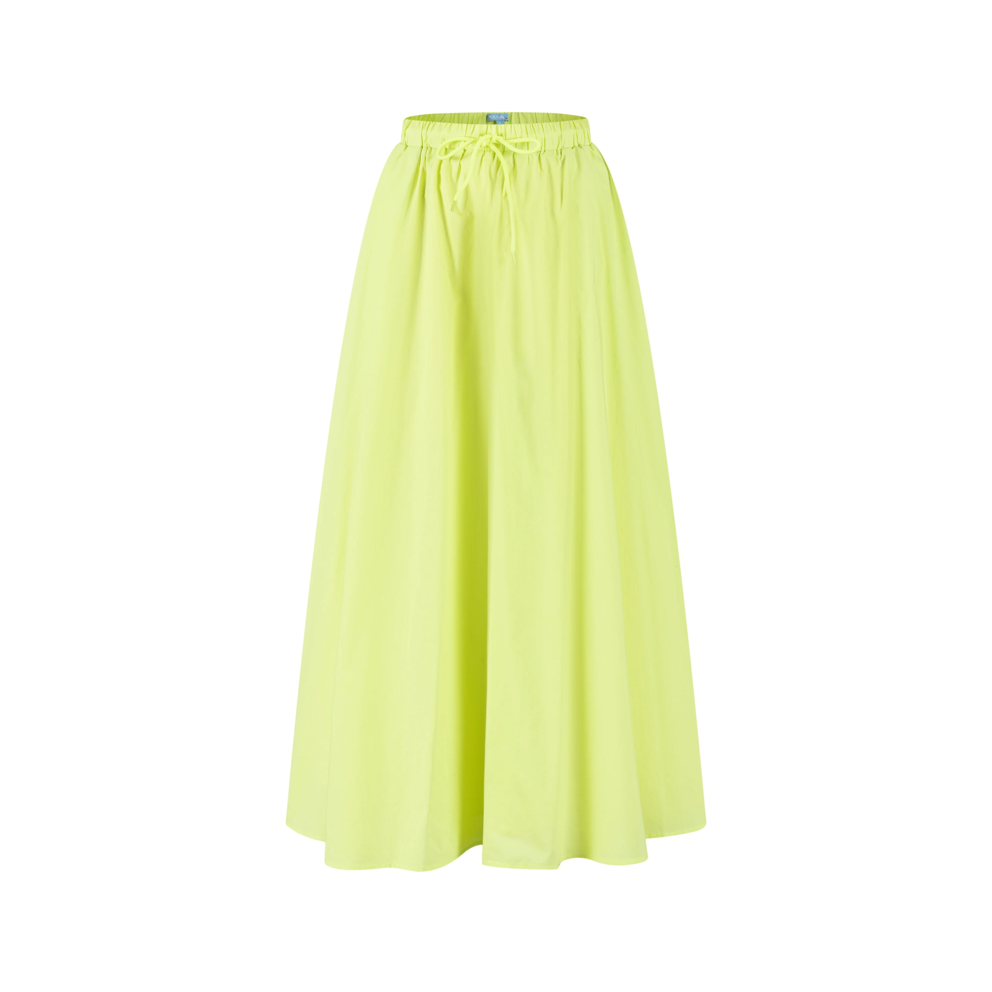 Drawstring Circle Skirt - Lime - Image 2