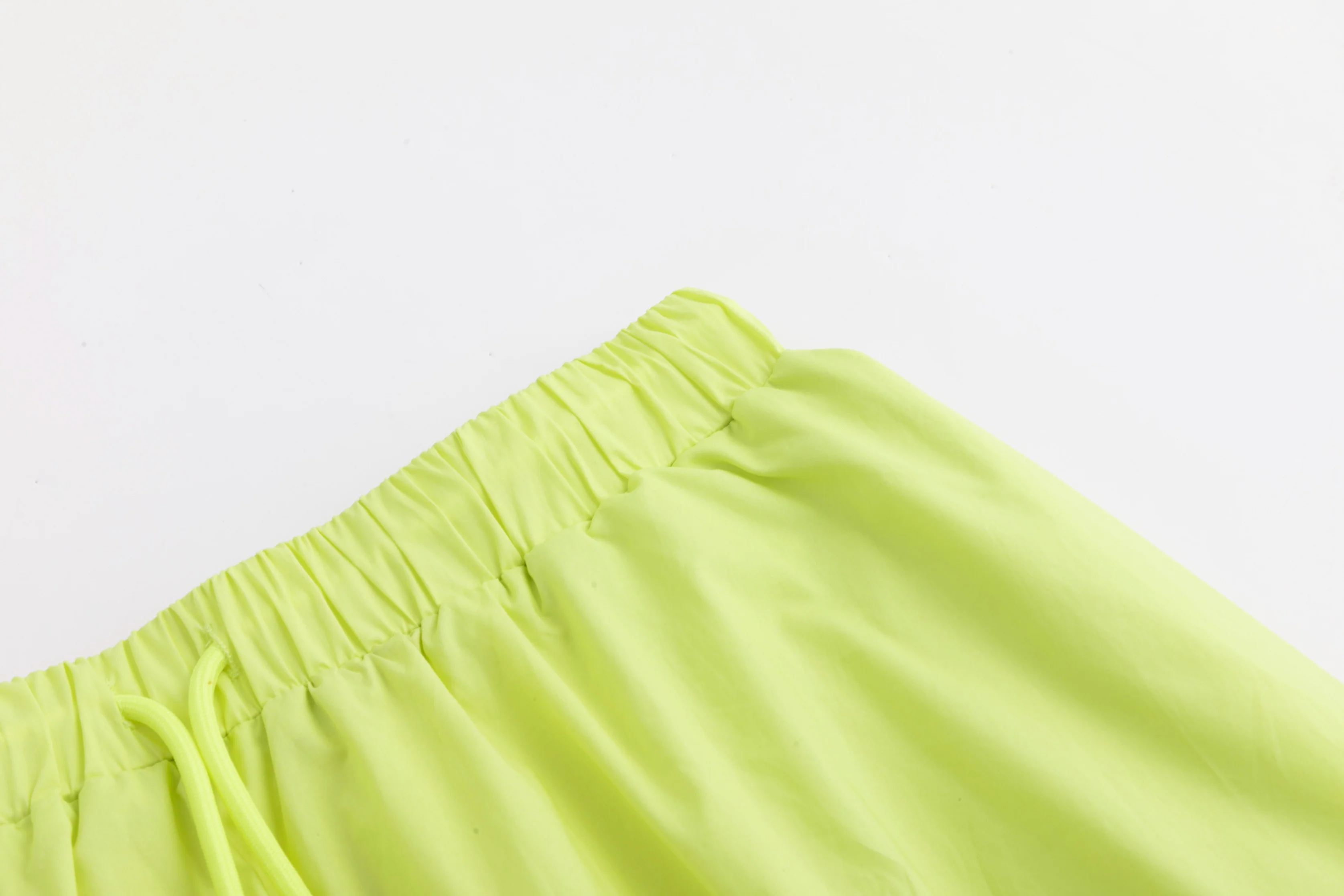 Drawstring Circle Skirt - Lime - Image 4