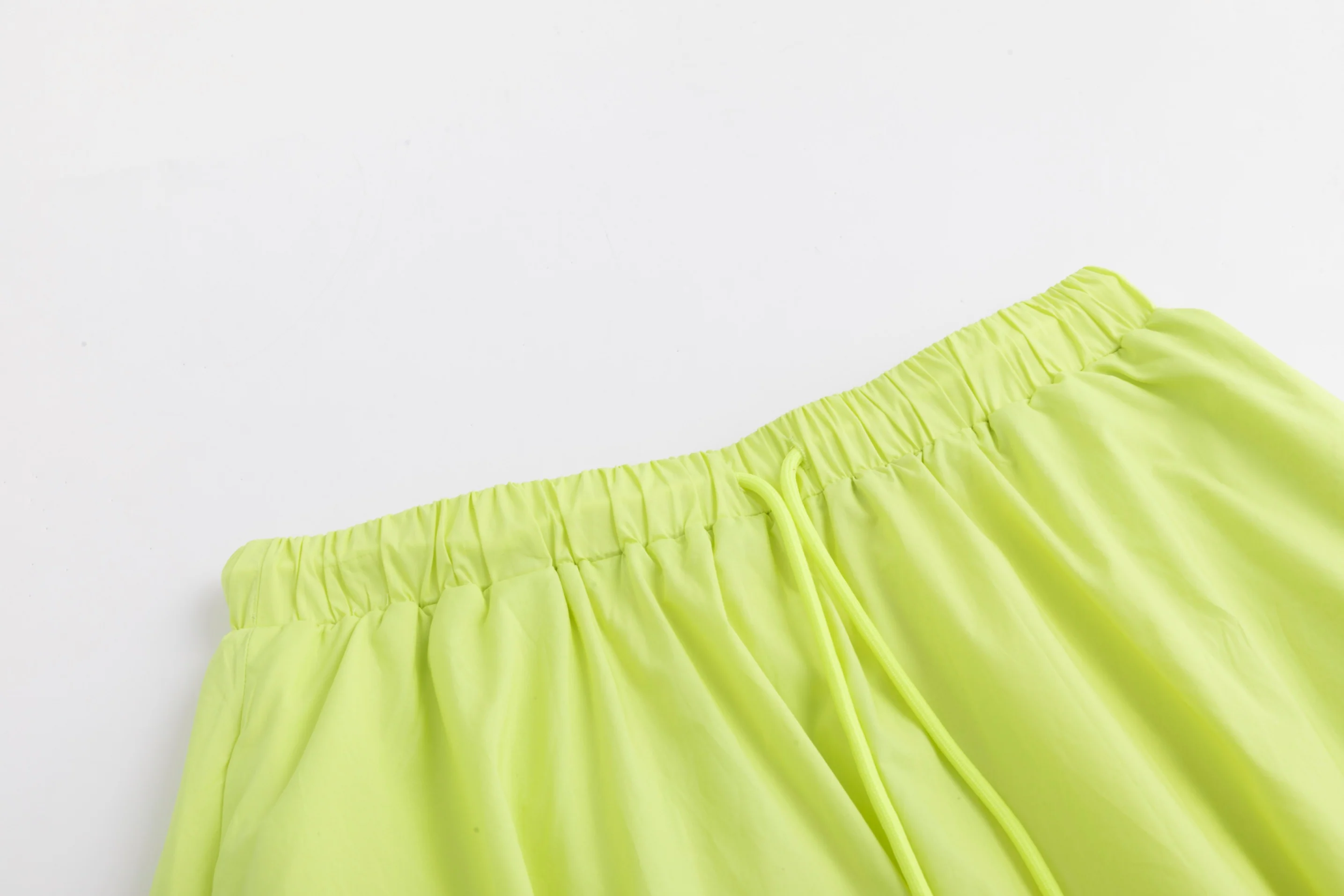 Drawstring Circle Skirt - Lime - Image 5