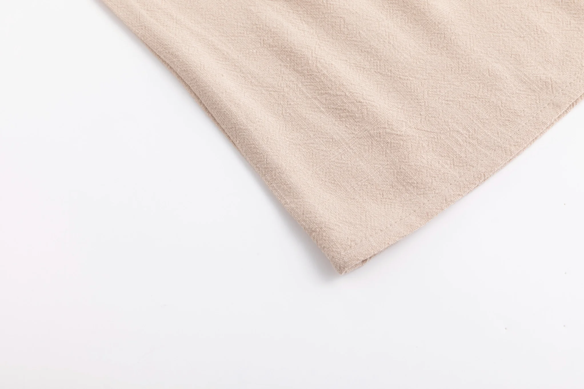 Linen Drawstring Pocket Skirt - Sand - Image 5