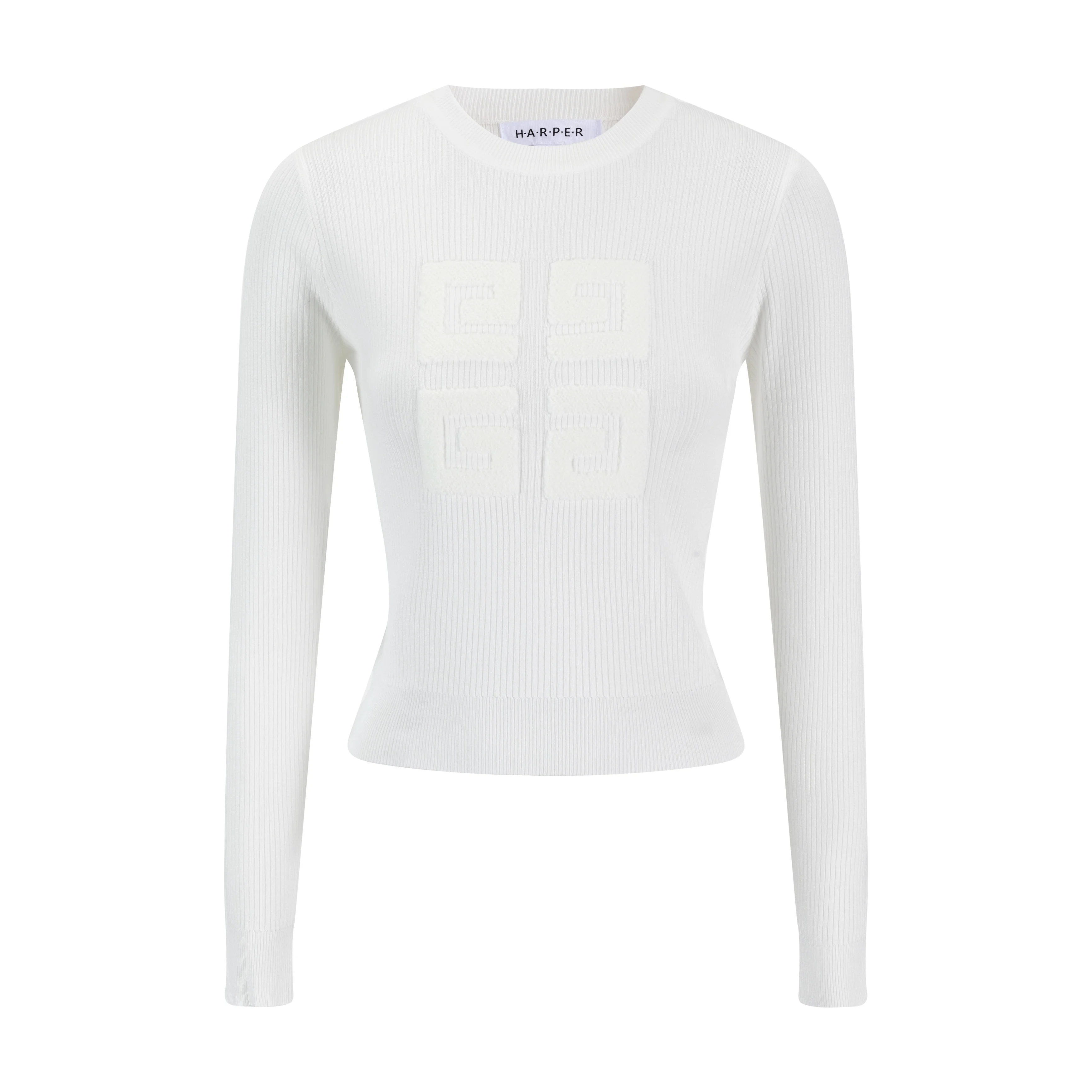 Logo Patch Sweater - White - Image 2