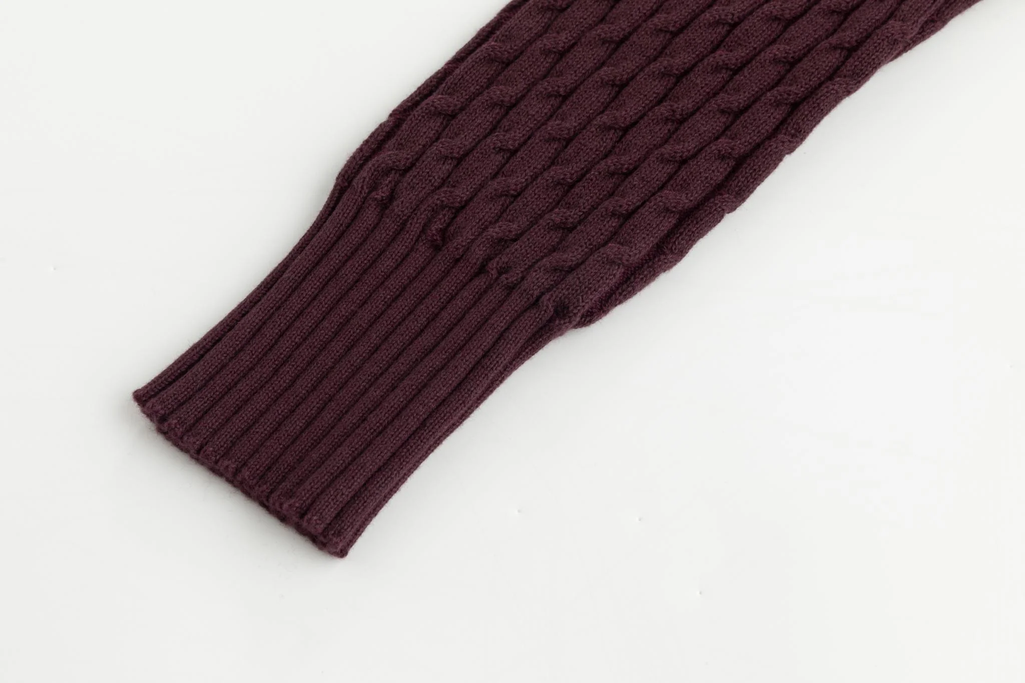 Maroon Cable Knit Cardigan - Image 6
