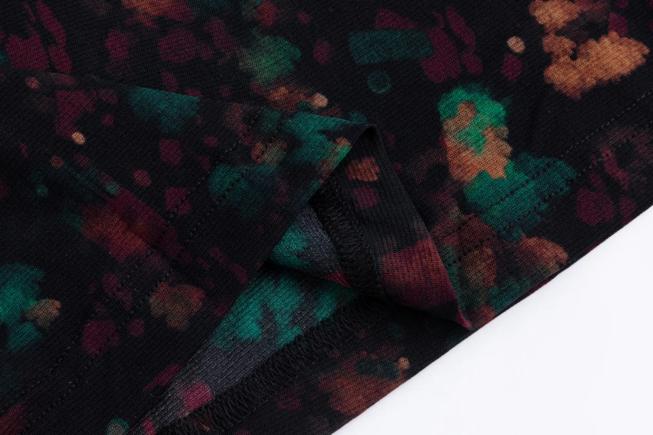 Mesh Printed Mock Neck - Image 5