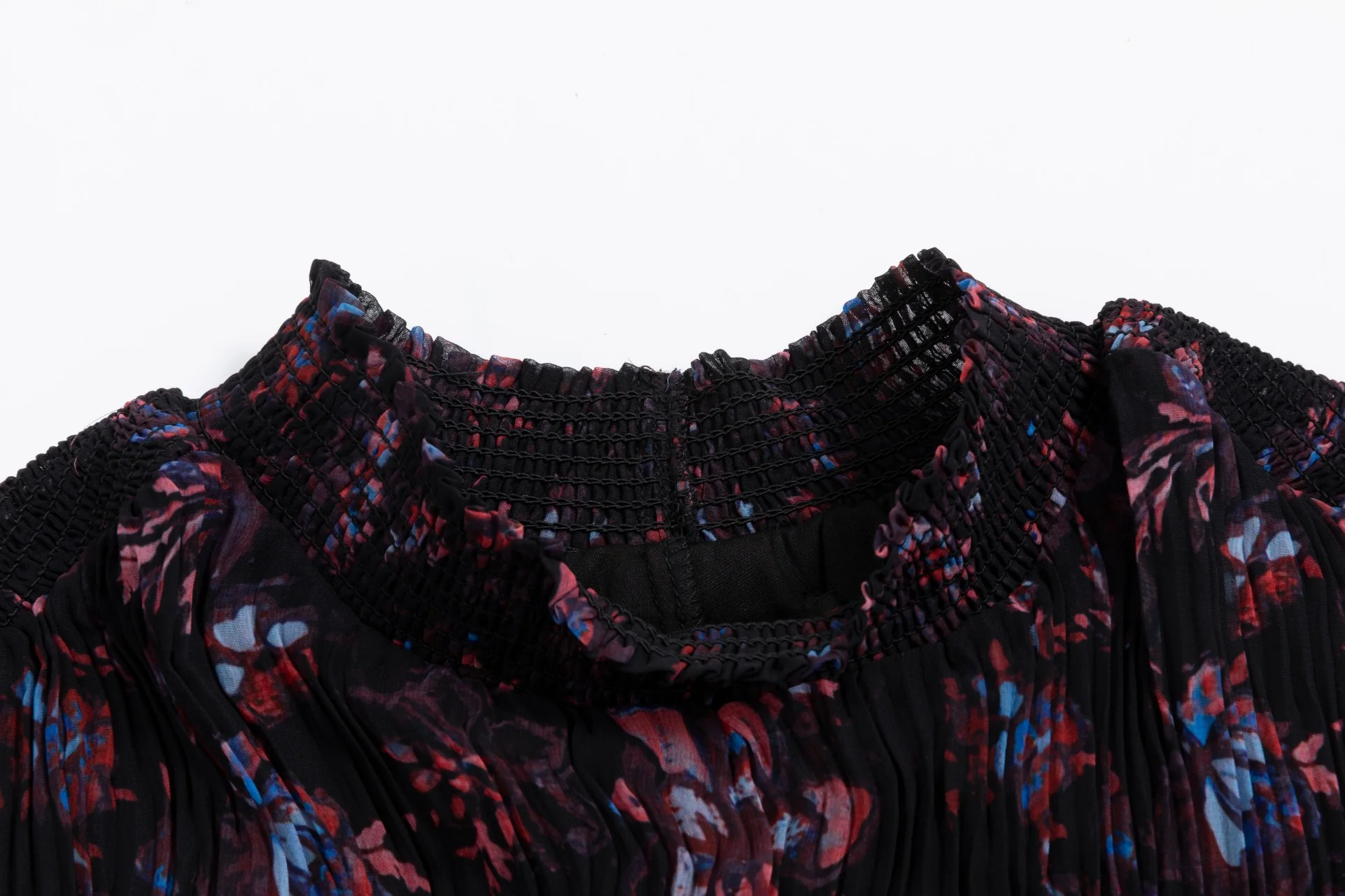 Micro Pleated Floral Chiffon Dress - Image 5