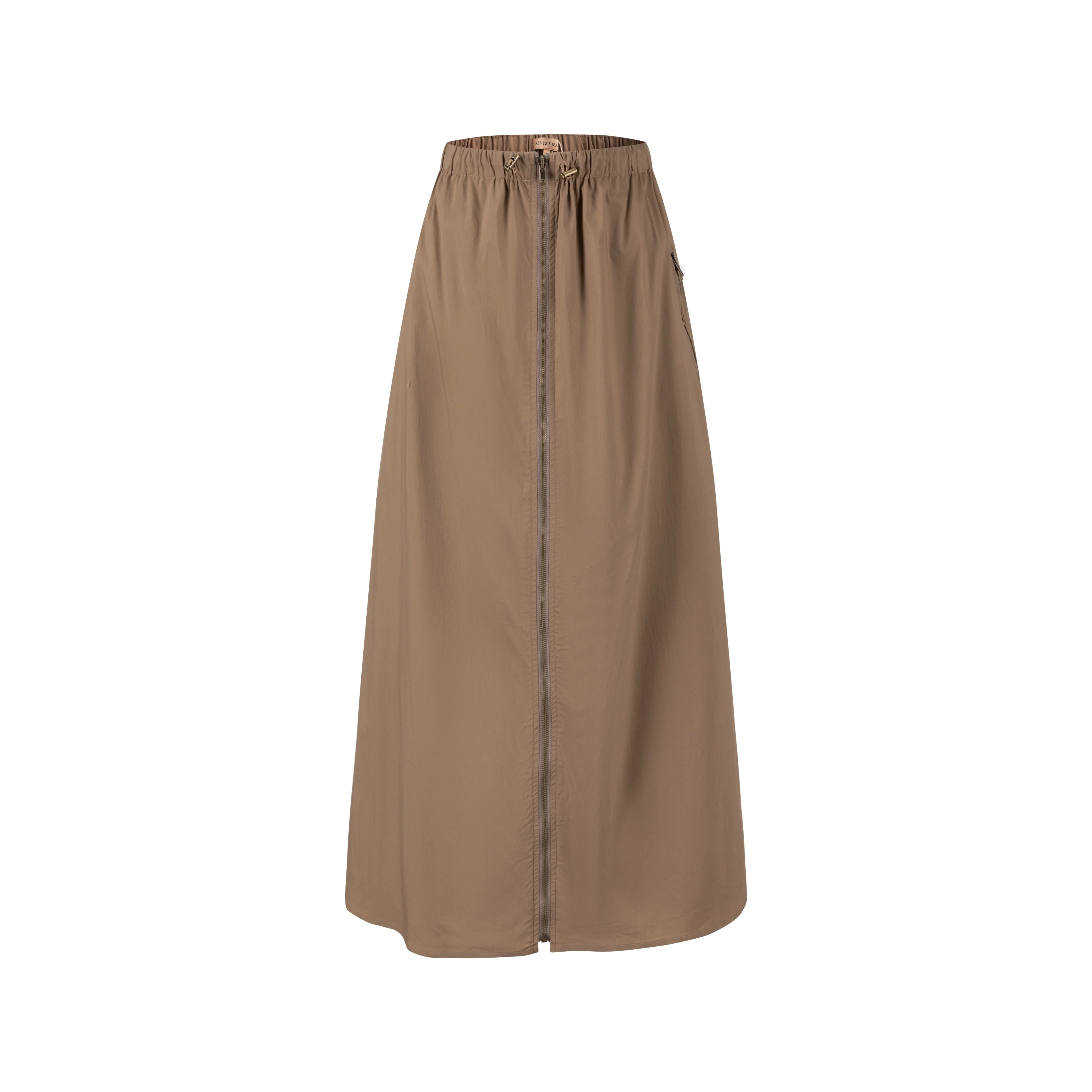Middle Zipper Skirt- Fawn - Image 3